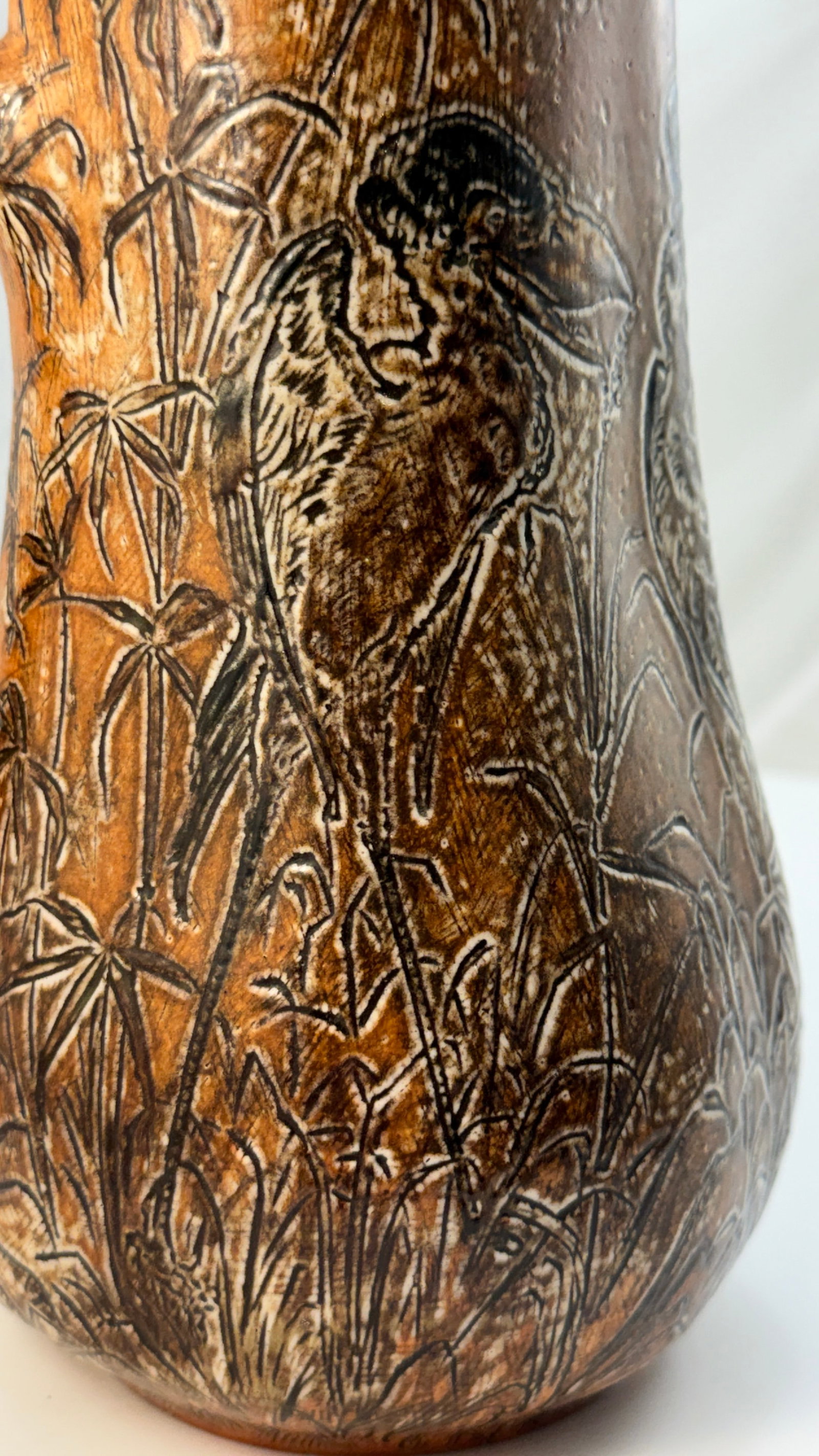 Rare 1893 Martin Brothers London & Southall Pottery Pitcher Wally Birds - 17