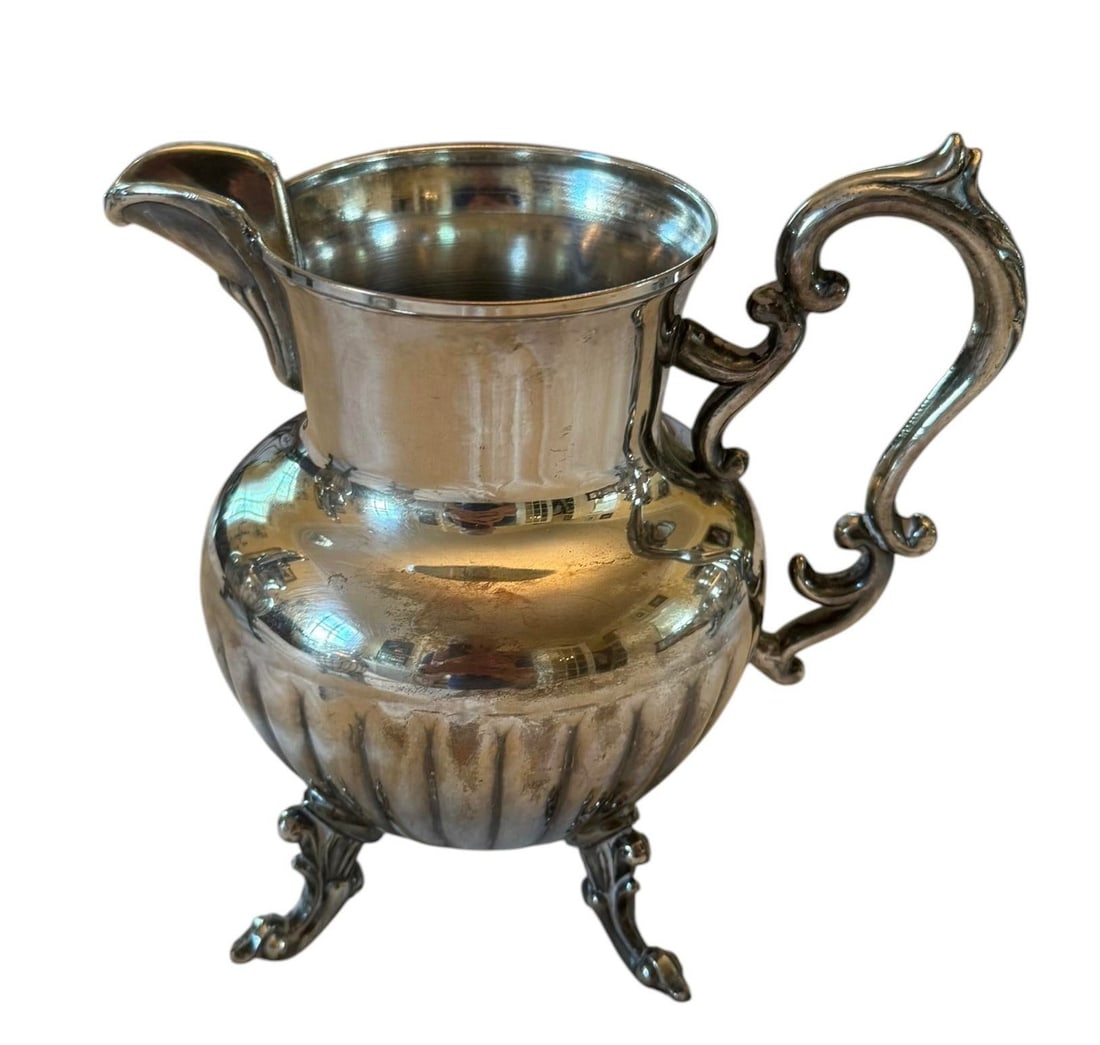 Mid 20th Century Birmingham Silver on Copper Coffee Tea Service With Sugar & Creamer - 4 Piece Set - 9