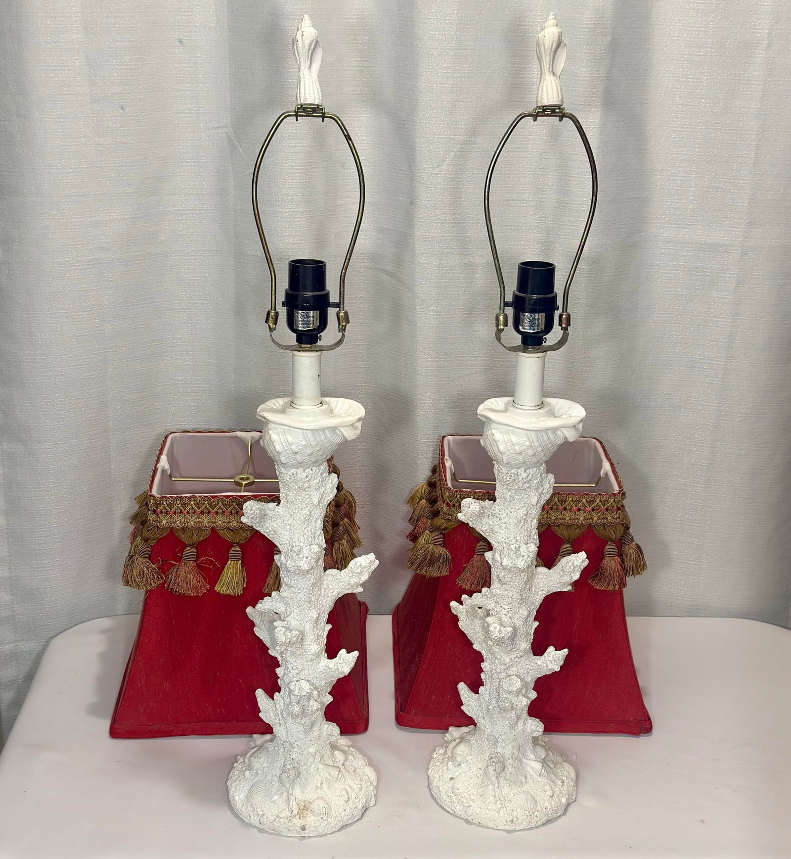 Late 20th Century Faux Coral Lamps by Turtle and Crane - A Pair - 3