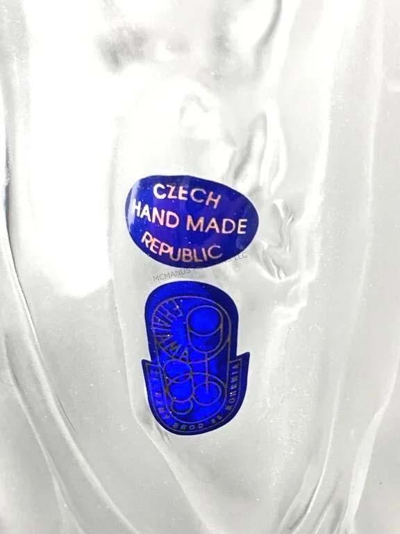 Nude Figures Frosted Glass Art Deco Vase by Ehaiama Zelezny Brod of Bohemia - 4