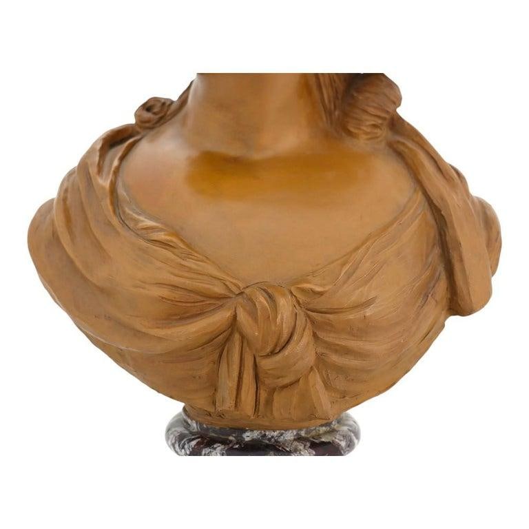 Rare French Classical Terra Cotta Bust of Young Marie Antoinette C1890 - 5