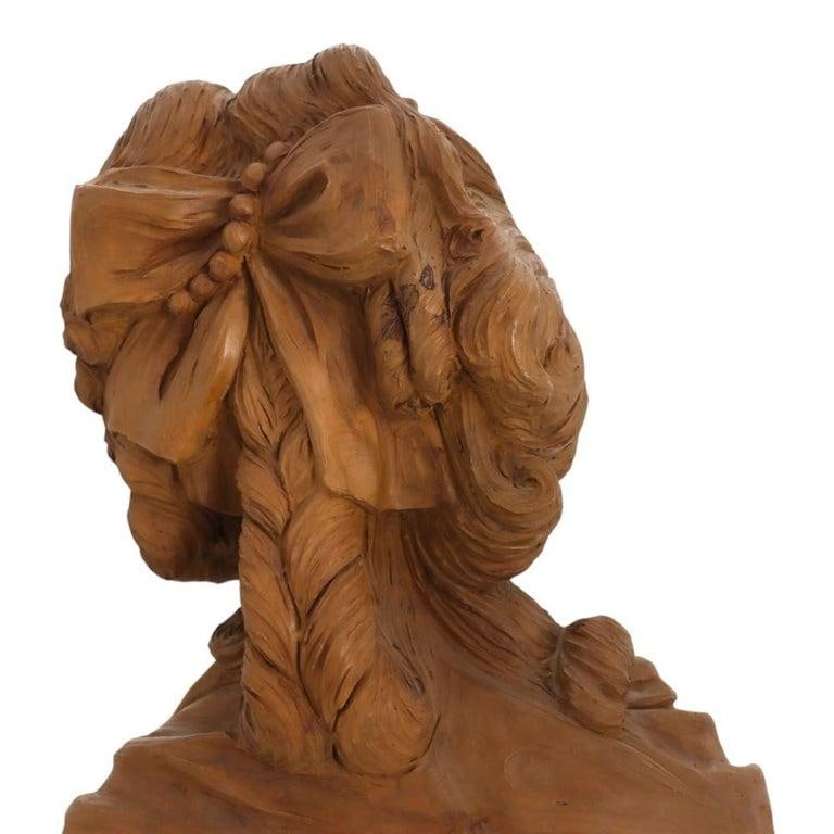 Rare French Classical Terra Cotta Bust of Young Marie Antoinette C1890 - 9