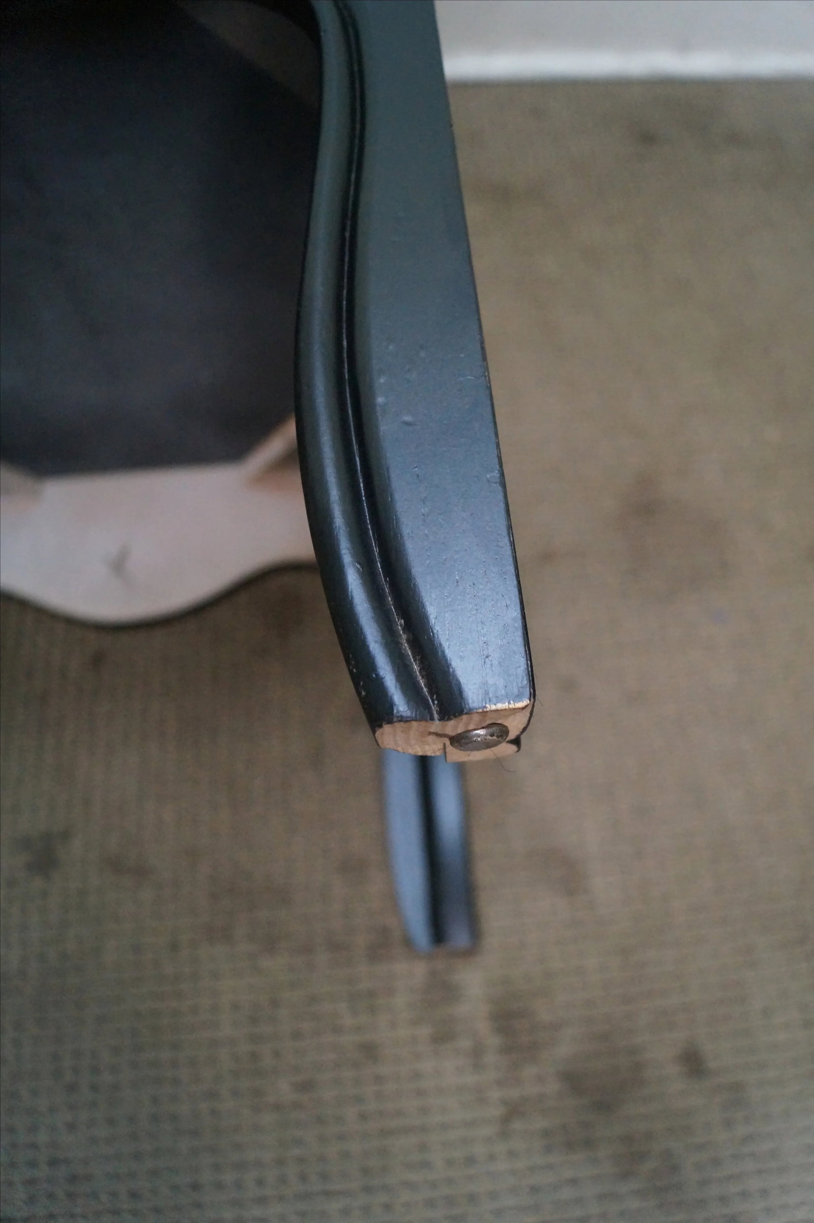 1970s Mid-Century Ebonized Black Slate Top Side Tables - A Pair - 10