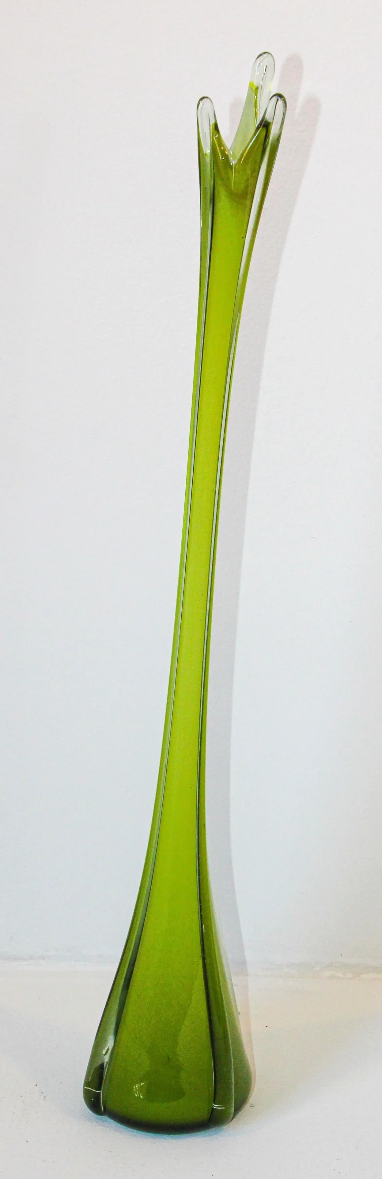 Italian Murano Handblown Art Glass Vase Sculpture Long Neck - 5