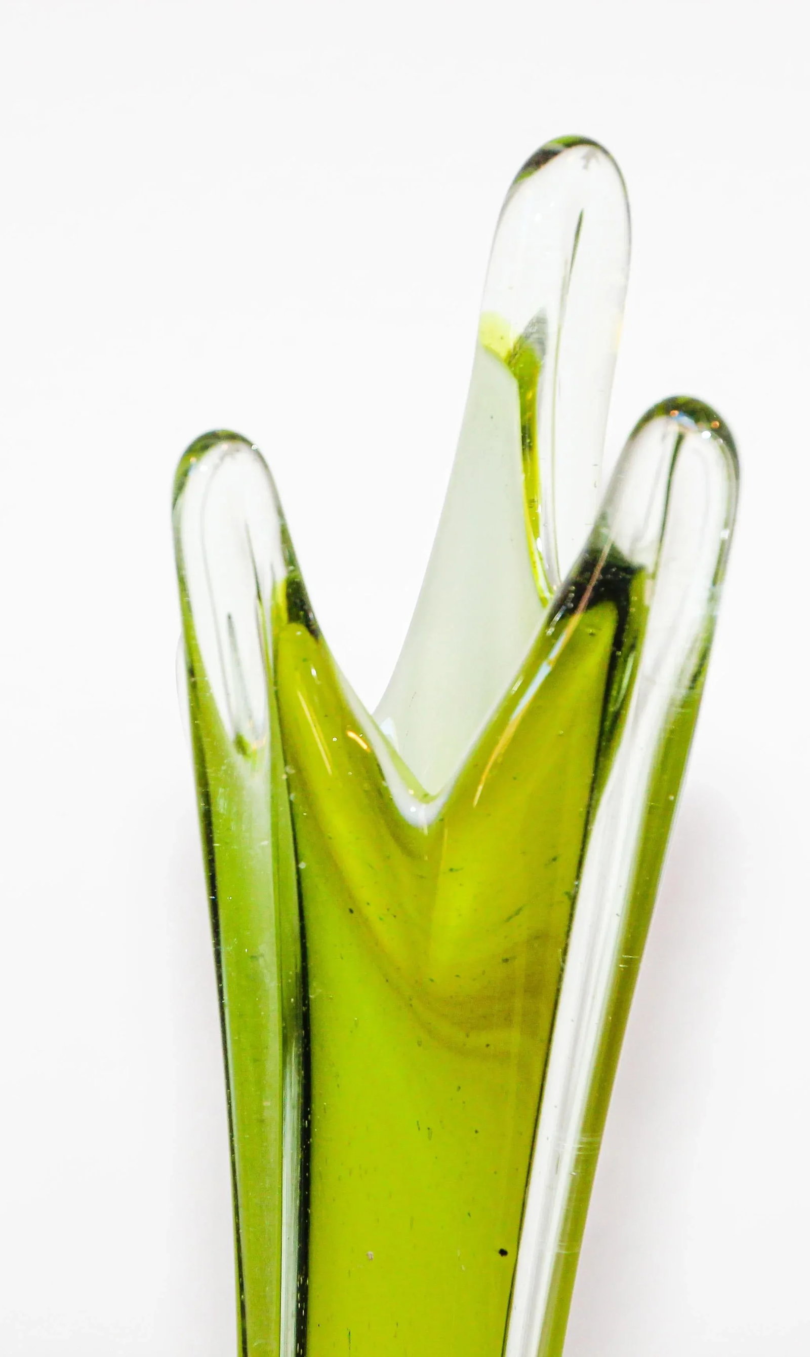 Italian Murano Handblown Art Glass Vase Sculpture Long Neck - 8