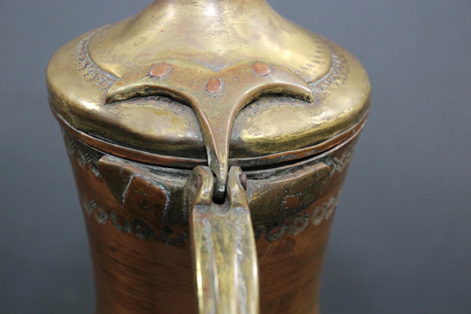 Antique Middle Eastern Dallah Arabic Coffee Pot - 12