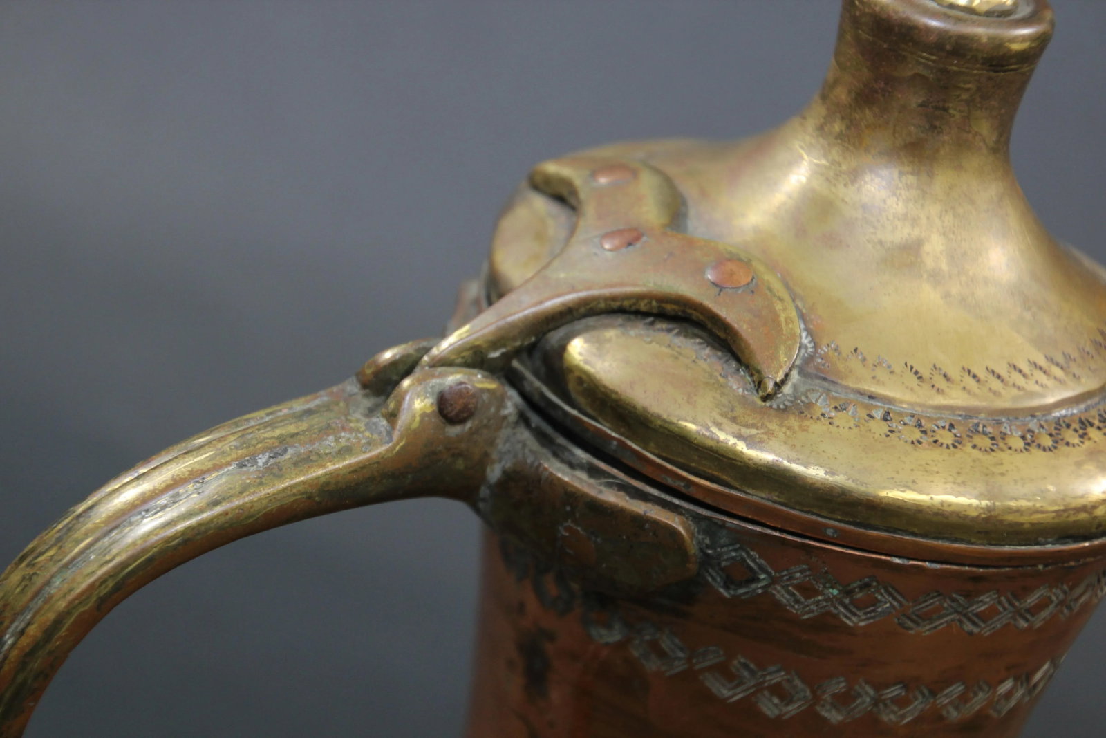 Antique Middle Eastern Dallah Arabic Coffee Pot - 4