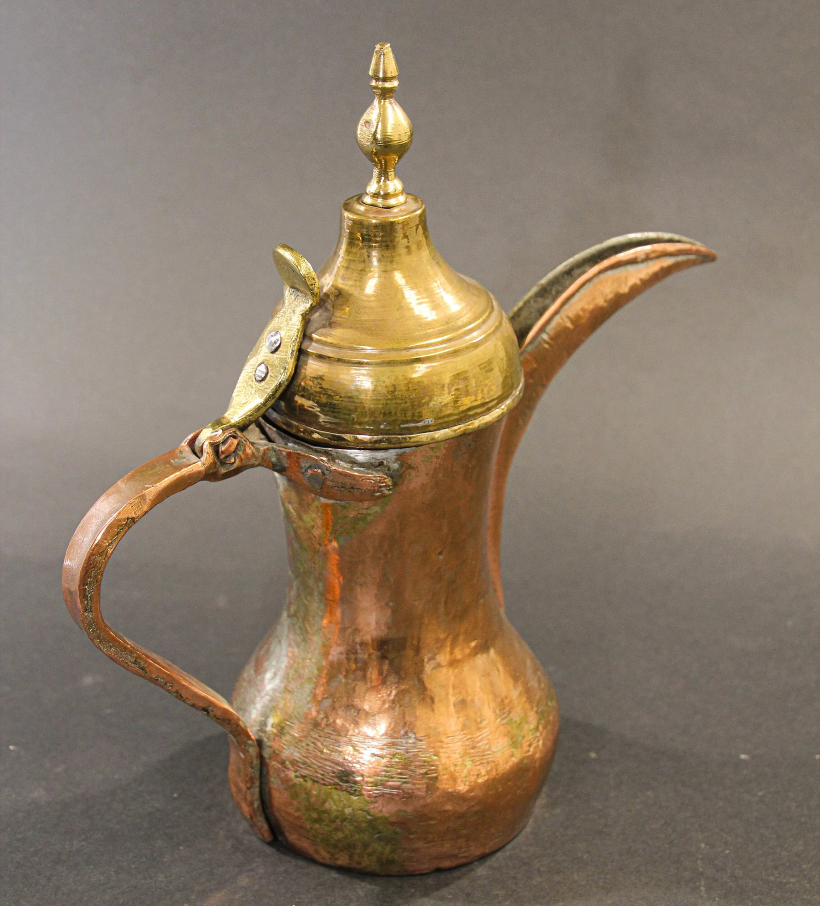 Middle Eastern Arabian Tinned Copper Dallah - 11