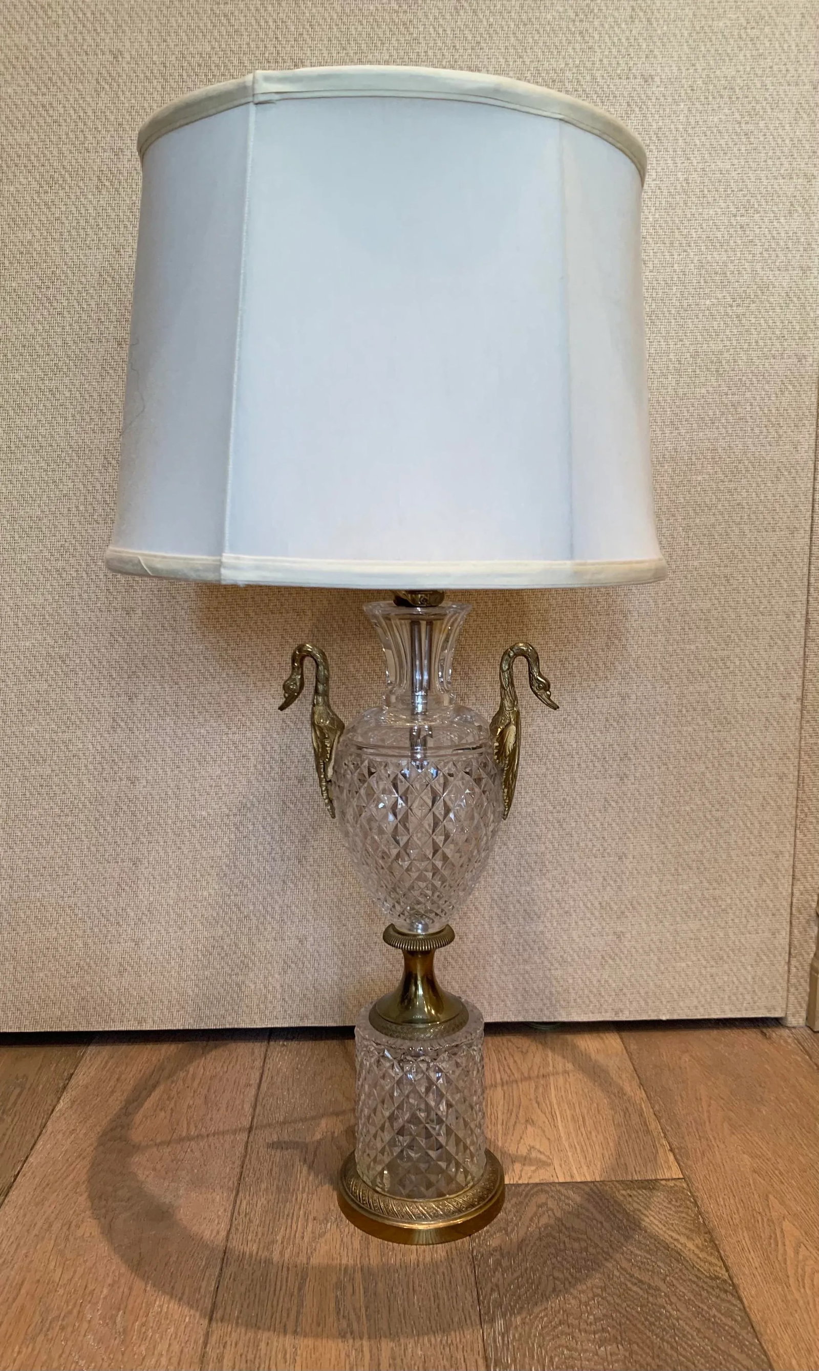 Mid 20th Century Cut Crystal Table Lamp - 10