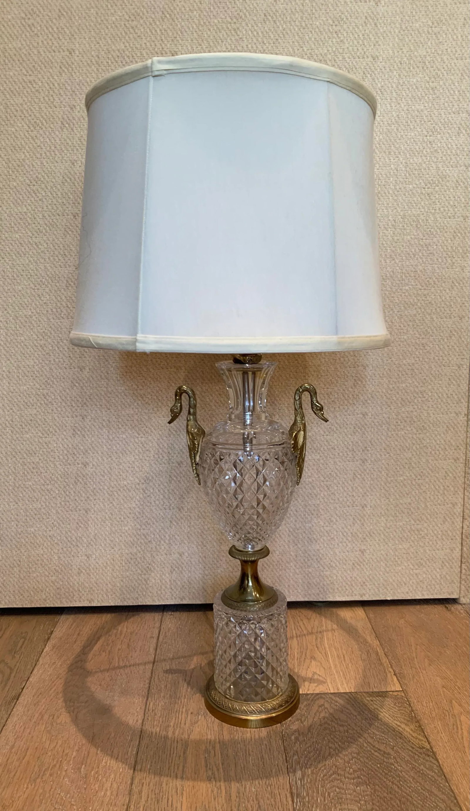 Mid 20th Century Cut Crystal Table Lamp - 8