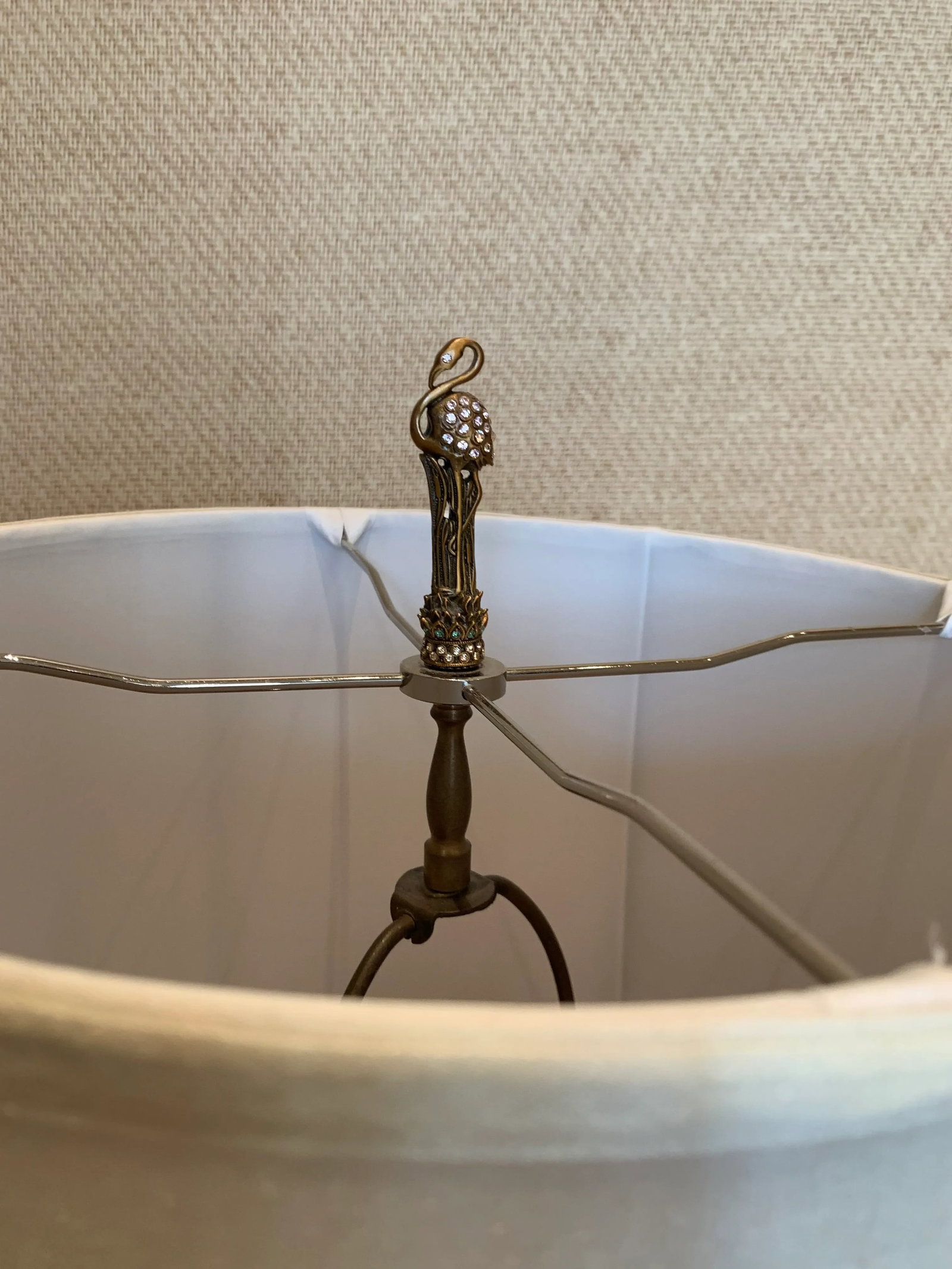 Mid 20th Century Cut Crystal Table Lamp - 9