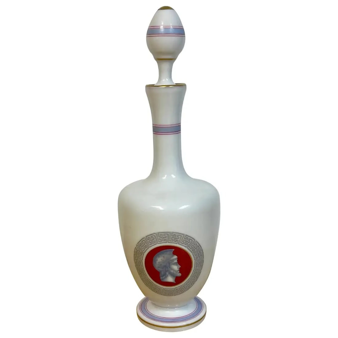 19th C French Opaline Grand Tour Greco-Roman Portrait Decanter - 13