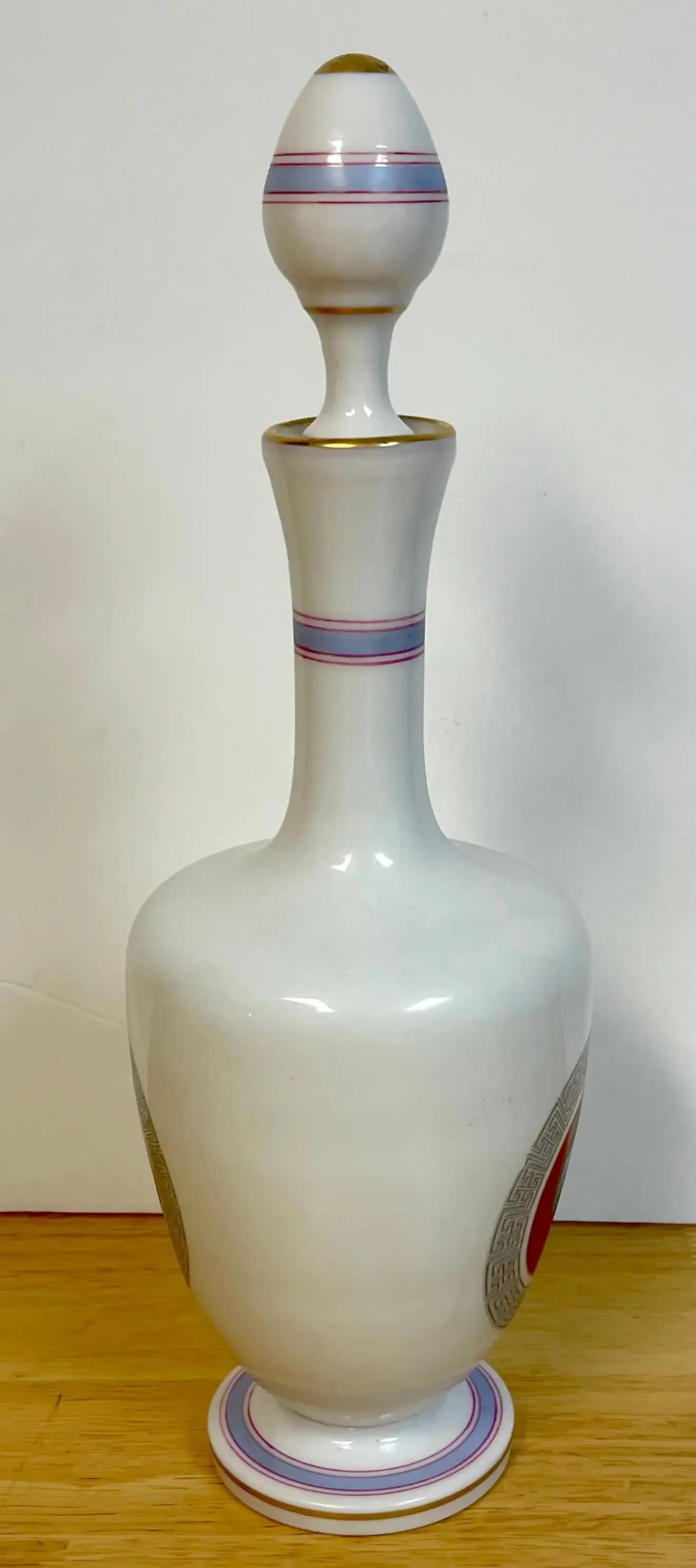 19th C French Opaline Grand Tour Greco-Roman Portrait Decanter - 6