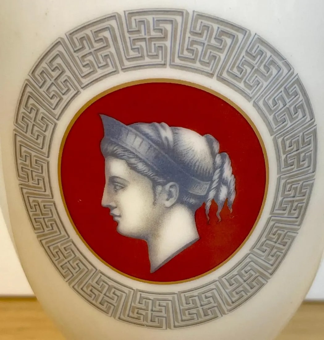 19th C French Opaline Grand Tour Greco-Roman Portrait Decanter - 8