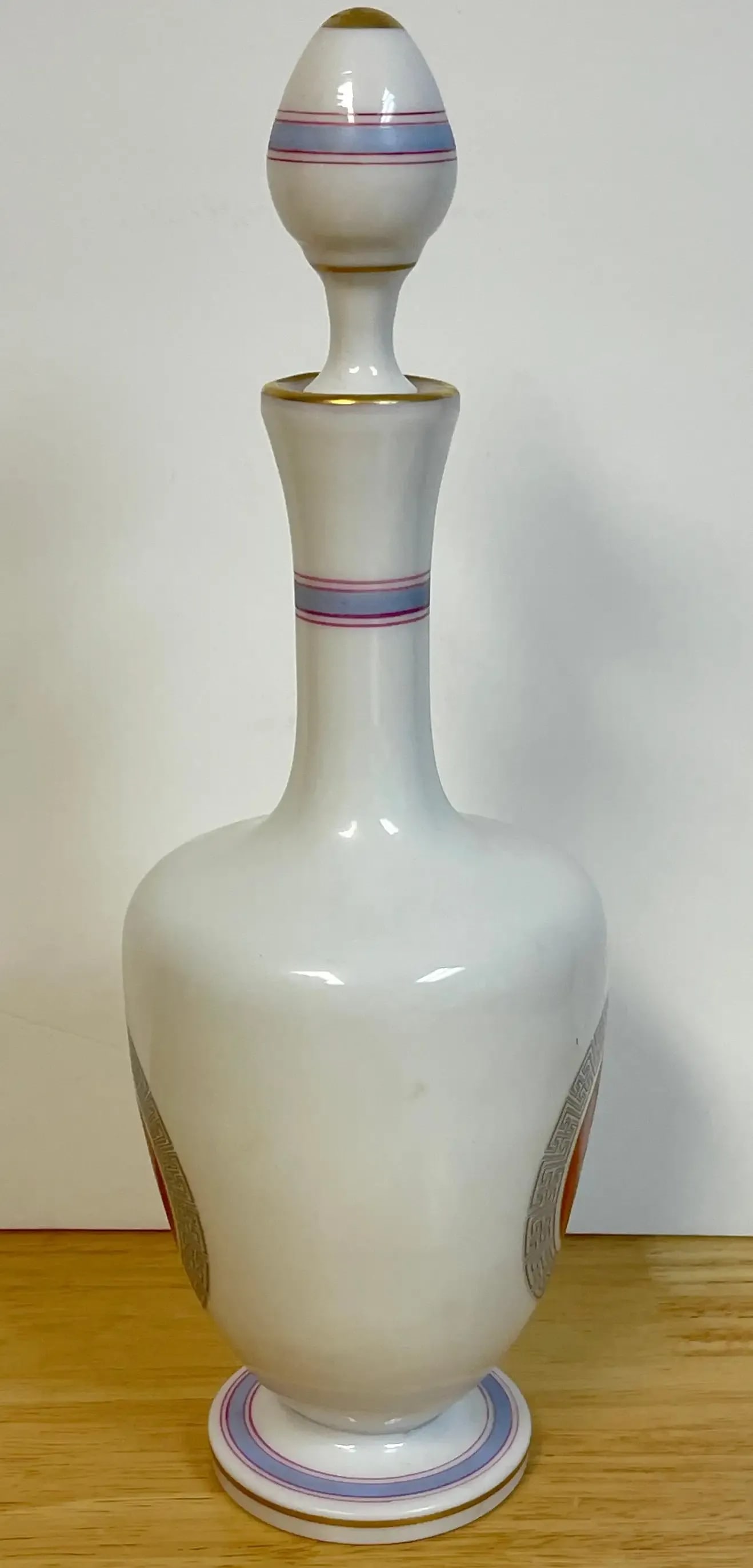 19th C French Opaline Grand Tour Greco-Roman Portrait Decanter - 9