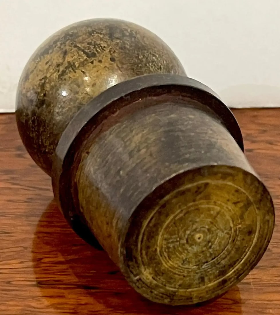 Mid 20th Century French Modern 'X&o' Cut Glass & Patinated Bronze Decanter, Smaller - 2