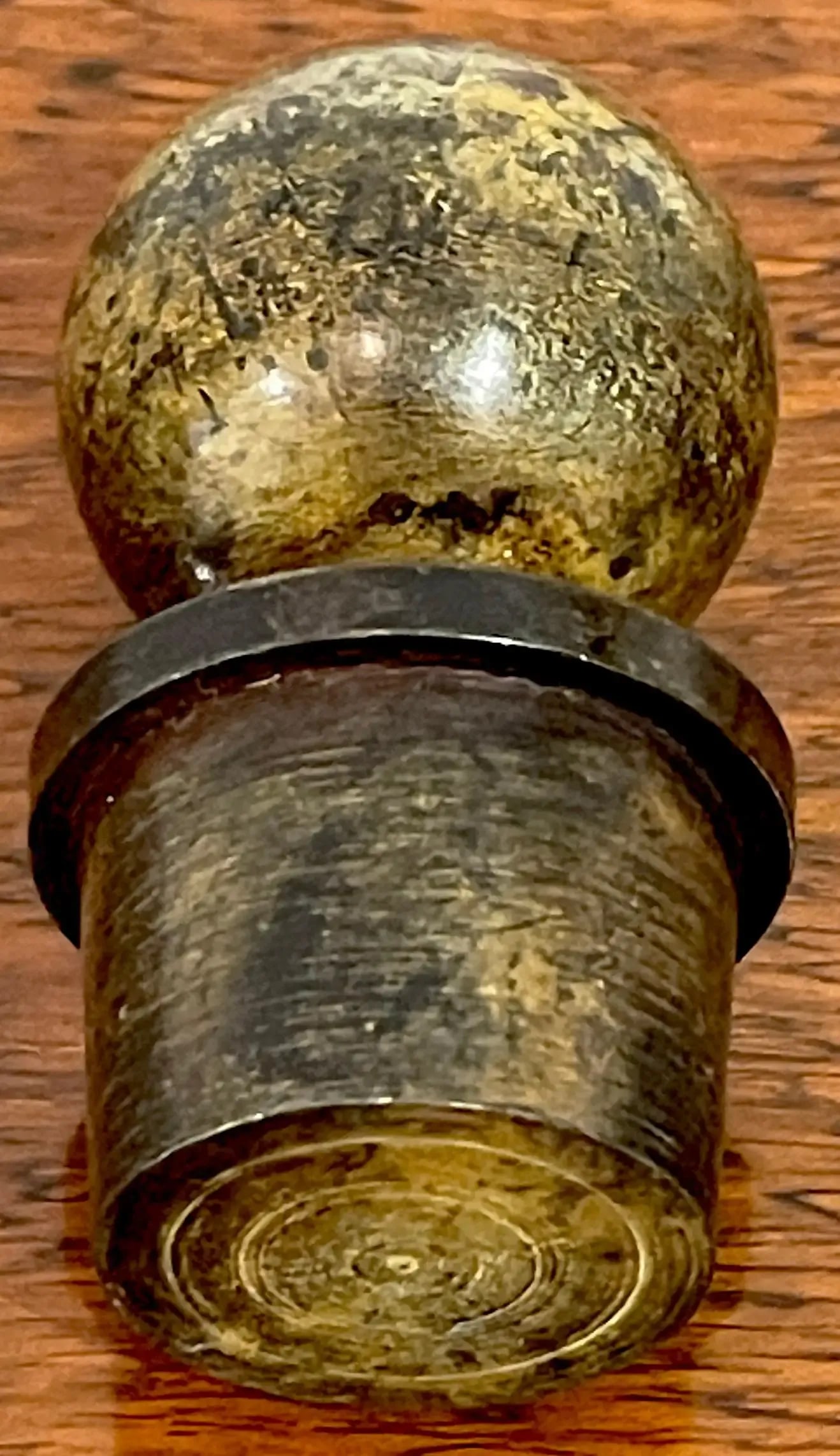 Mid 20th Century French Modern 'X&o' Cut Glass & Patinated Bronze Decanter, Smaller - 9