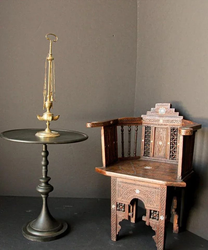 Anglo Indian Victorian Brass Oil Lamp 19th Century - 3