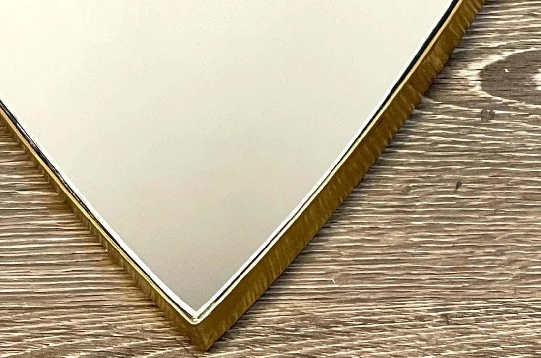 Mid 20th Century Italian Mid-Century Brass Eye Motif / Ellipsis Points Mirror, 1950s - 12