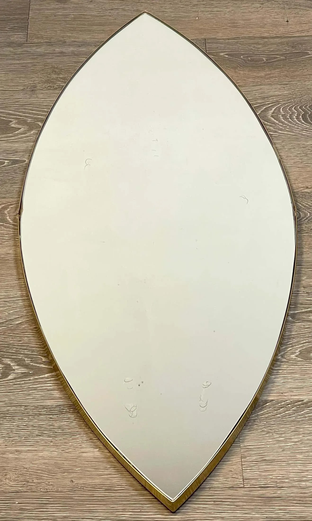 Mid 20th Century Italian Mid-Century Brass Eye Motif / Ellipsis Points Mirror, 1950s - 2