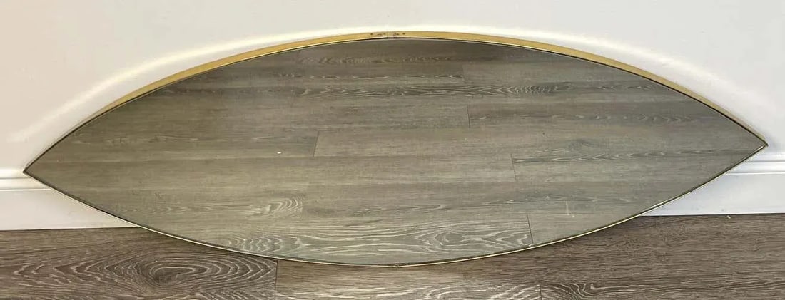 Mid 20th Century Italian Mid-Century Brass Eye Motif / Ellipsis Points Mirror, 1950s - 4