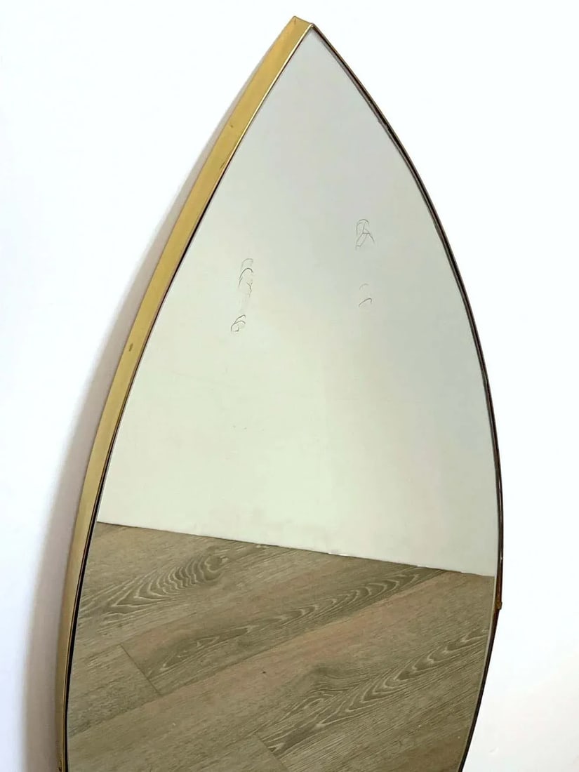 Mid 20th Century Italian Mid-Century Brass Eye Motif / Ellipsis Points Mirror, 1950s - 6