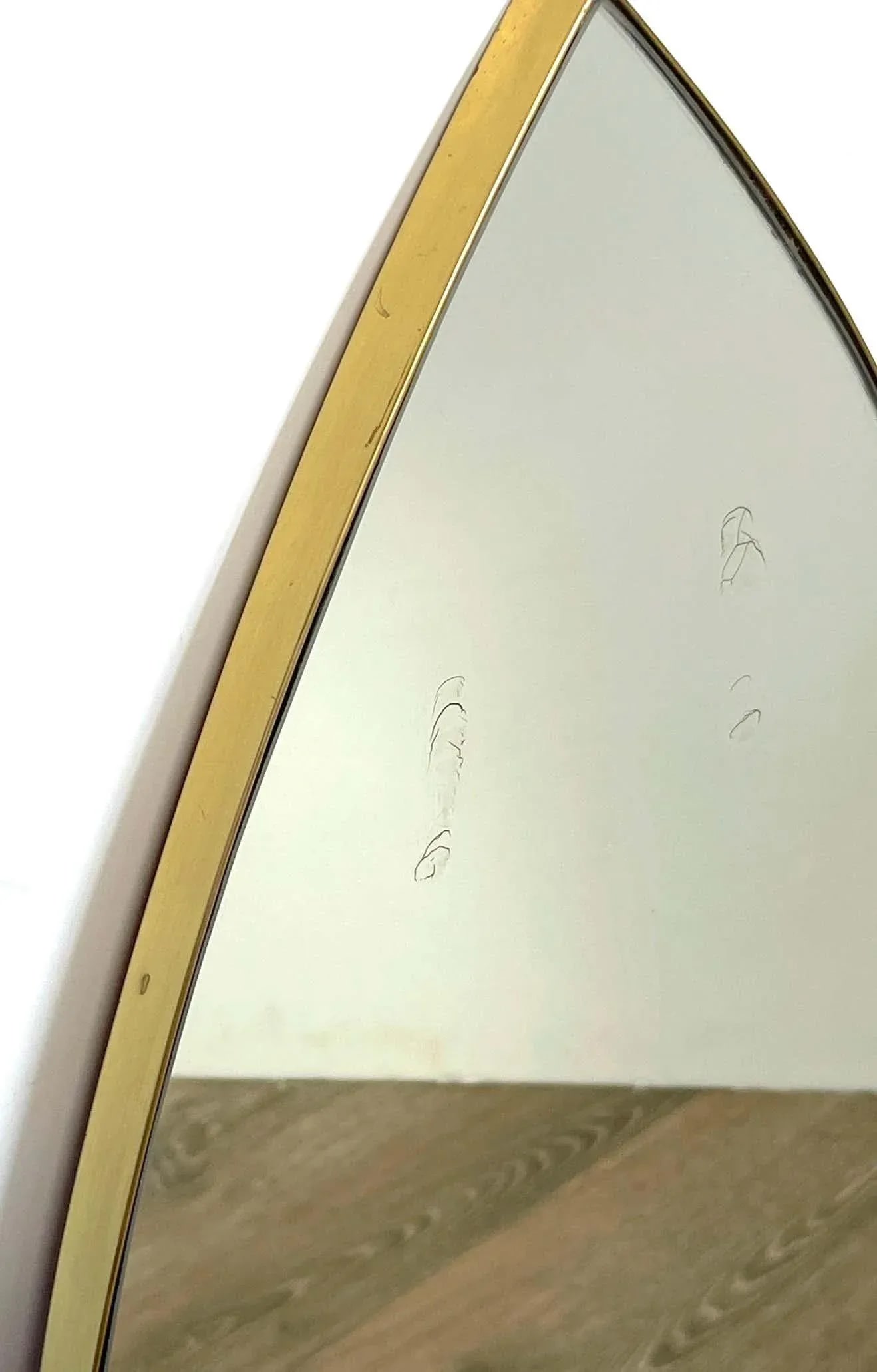 Mid 20th Century Italian Mid-Century Brass Eye Motif / Ellipsis Points Mirror, 1950s - 7