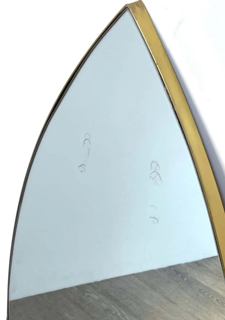 Mid 20th Century Italian Mid-Century Brass Eye Motif / Ellipsis Points Mirror, 1950s - 9