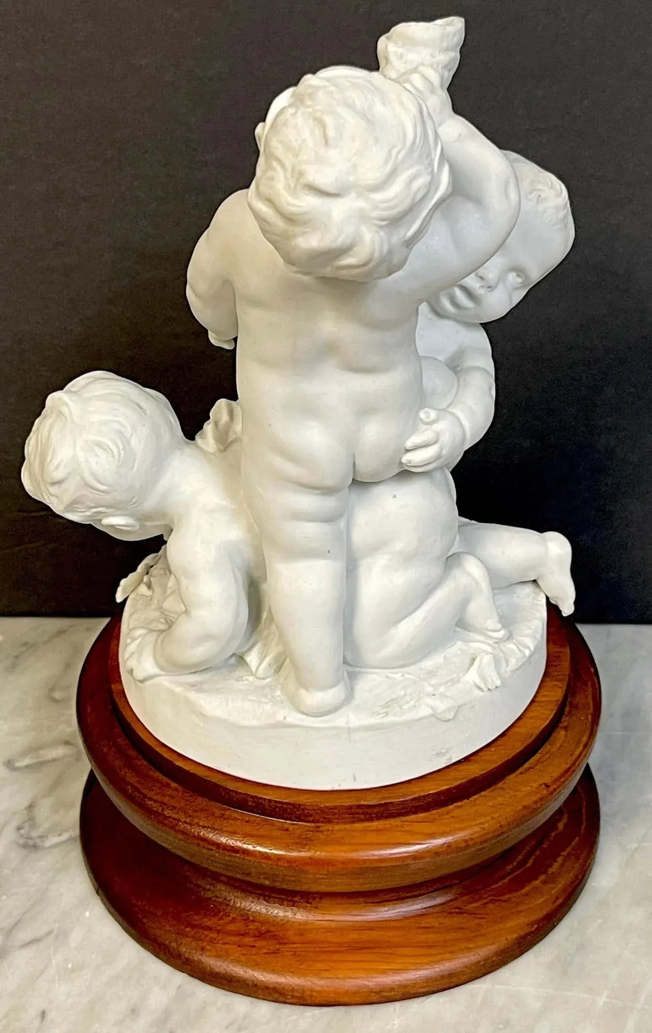 19th Century Sevres Biscuit Group of Three Frolicking Puttos - 11