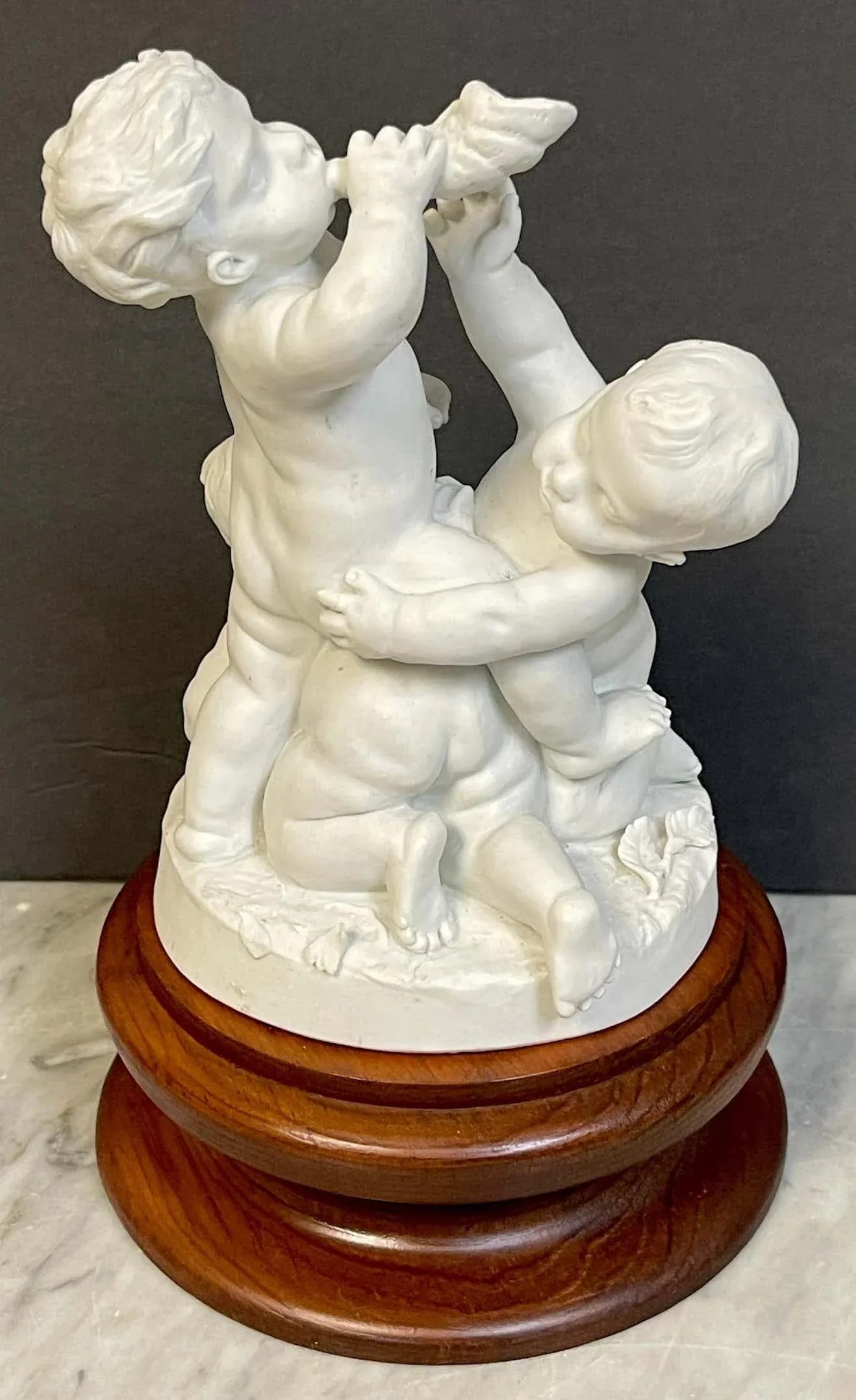19th Century Sevres Biscuit Group of Three Frolicking Puttos - 12