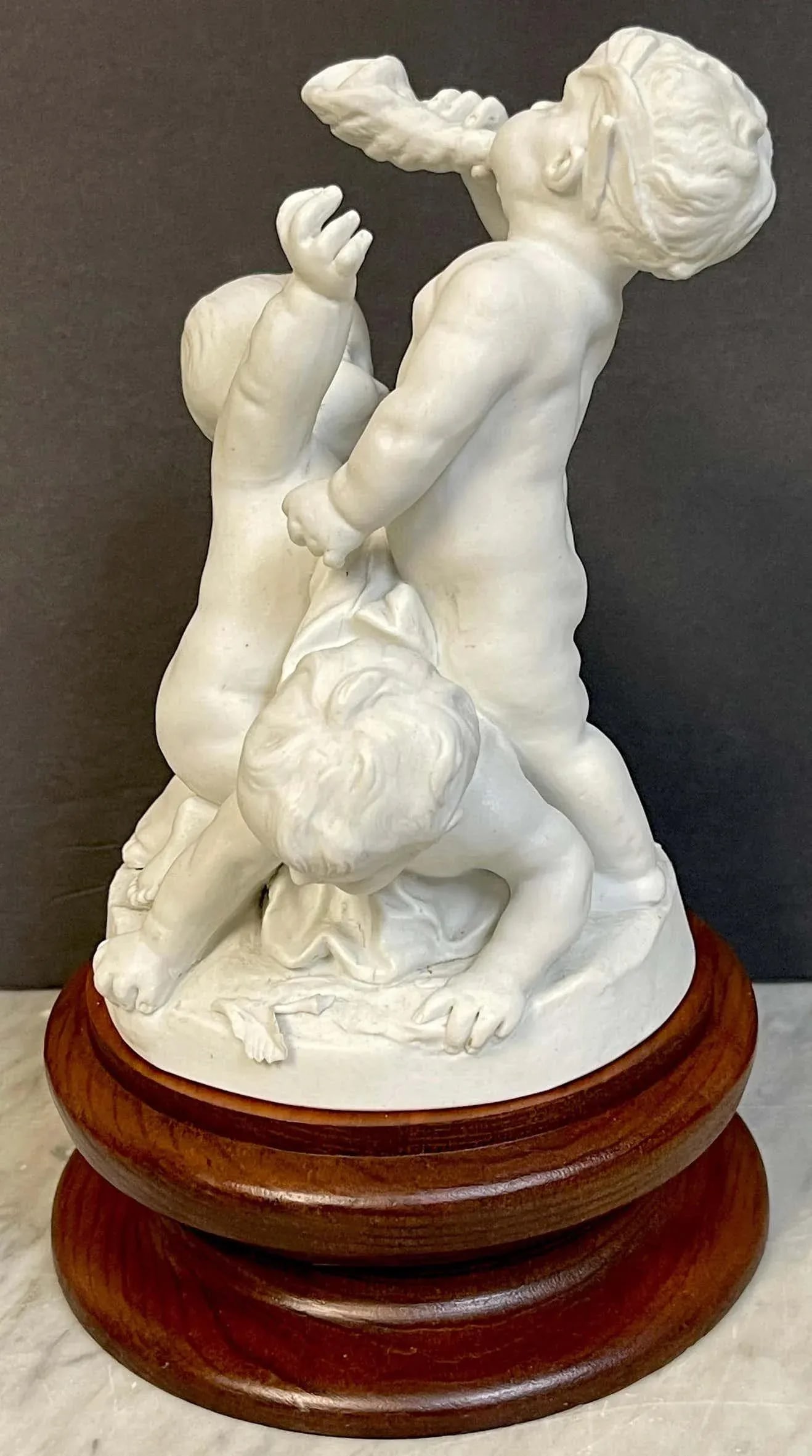 19th Century Sevres Biscuit Group of Three Frolicking Puttos - 9