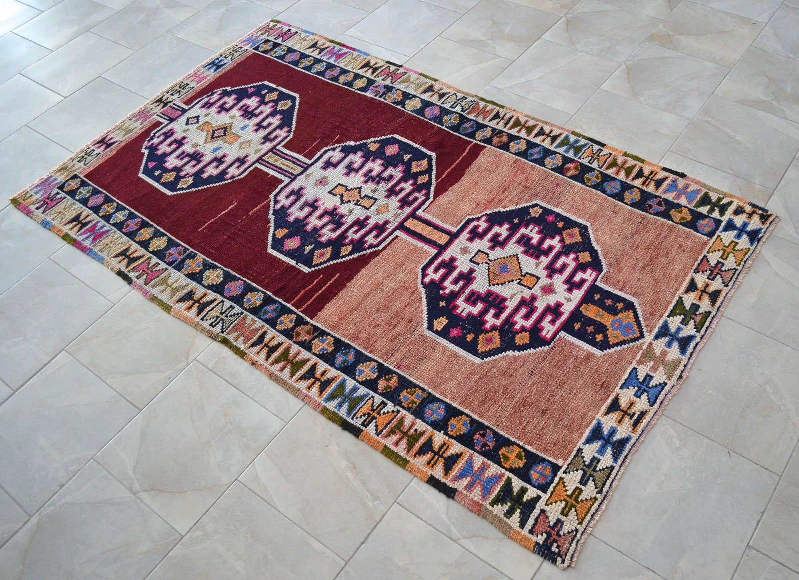 Vintage Hand Knotted Rug Ethnic Kurdish Rug - 4"²8"³ X 8"² - 6