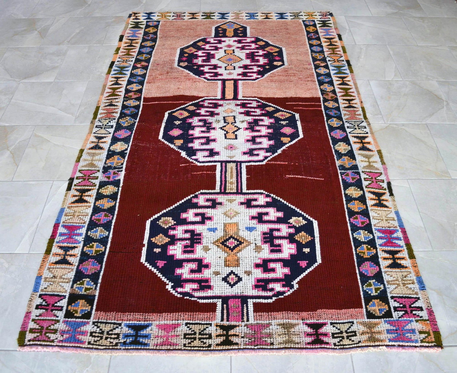 Vintage Hand Knotted Rug Ethnic Kurdish Rug - 4"²8"³ X 8"² - 7