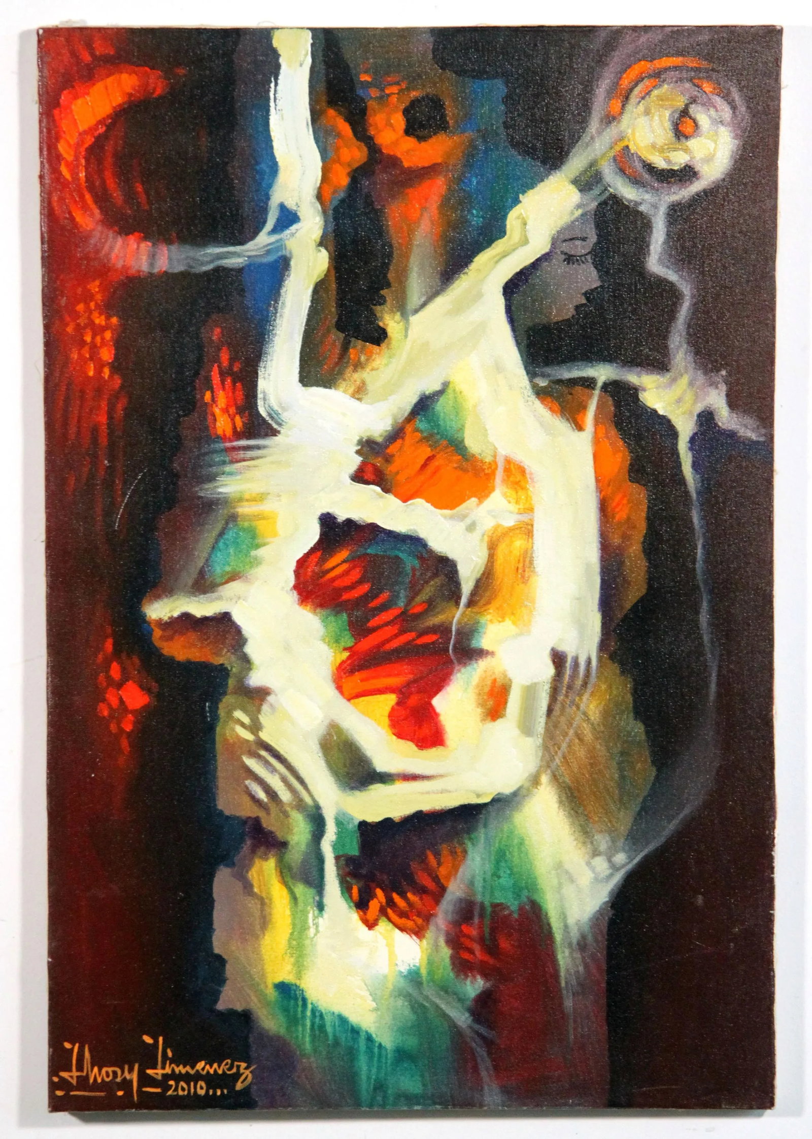 Contemporary Figurative Abstract Modern Acrylic on Canvas Painting by Jhosy Jimenez - 9