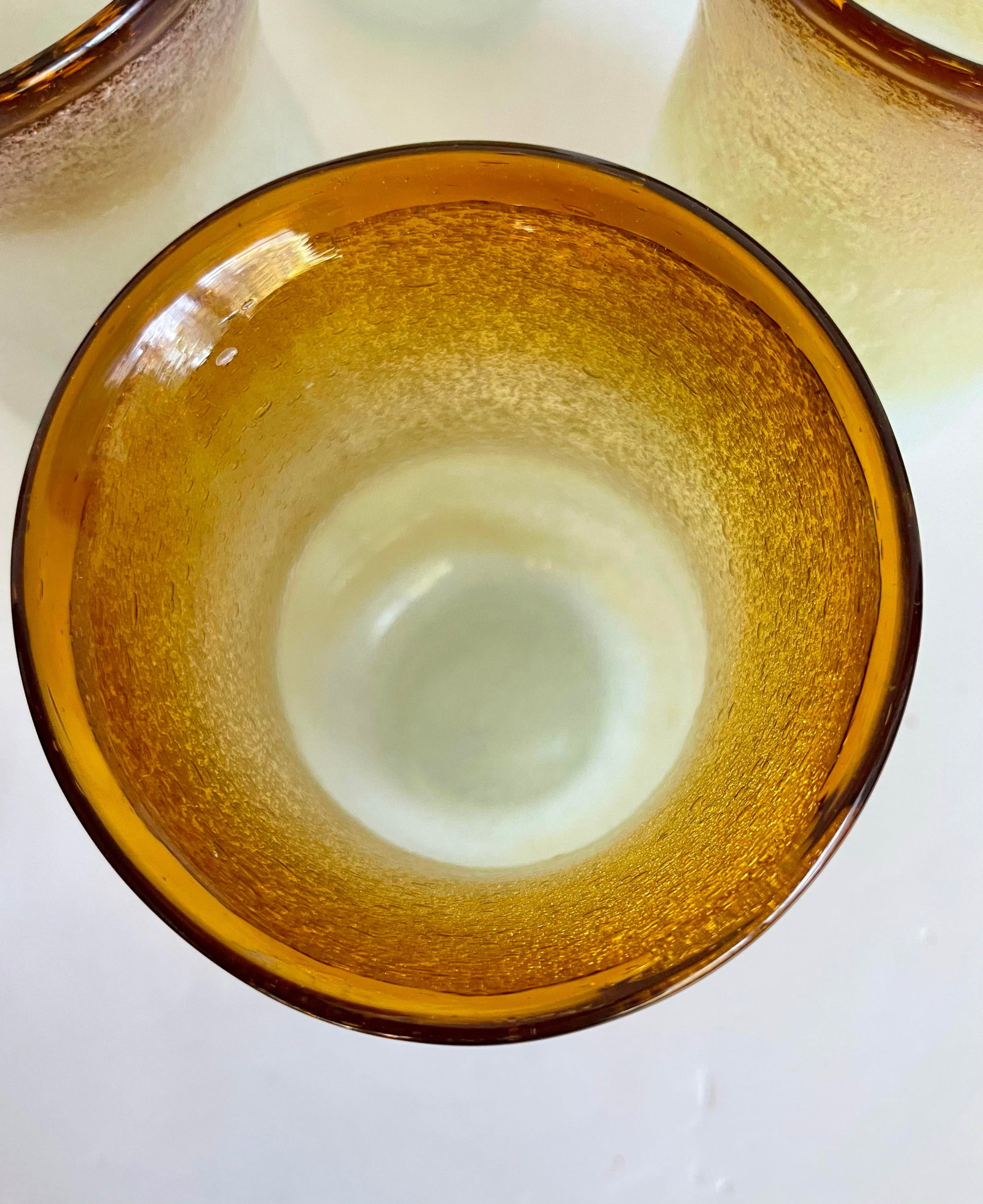 1970s Murano-Style Hand-Blown Frosted Art Glass Barware Set - 8 Pieces - 6
