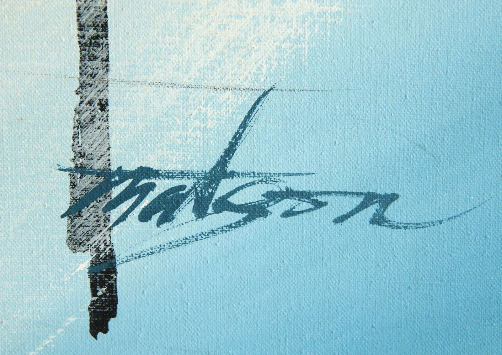 Large Scale Vintage 1970's Ski School Acrylic on Canvas Painting - 9