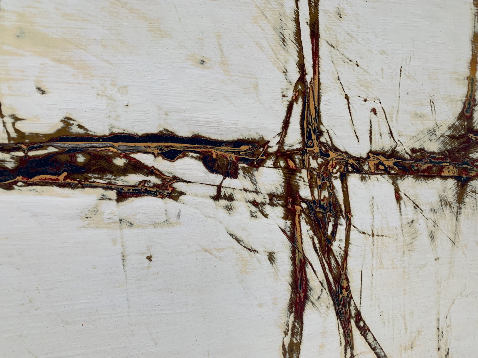 1990s "Untitled #10" Modern Abstract Mixed-Media Painting by Robert Murray, Framed - 10