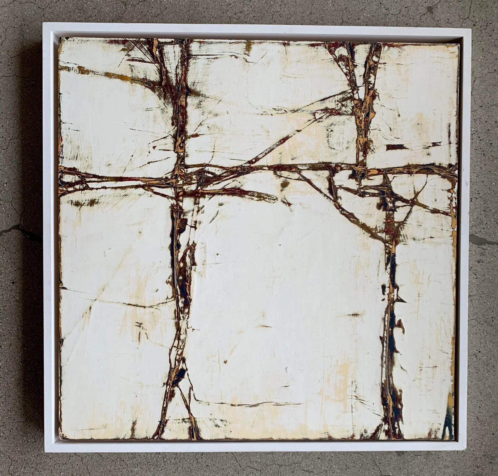 1990s "Untitled #10" Modern Abstract Mixed-Media Painting by Robert Murray, Framed - 12