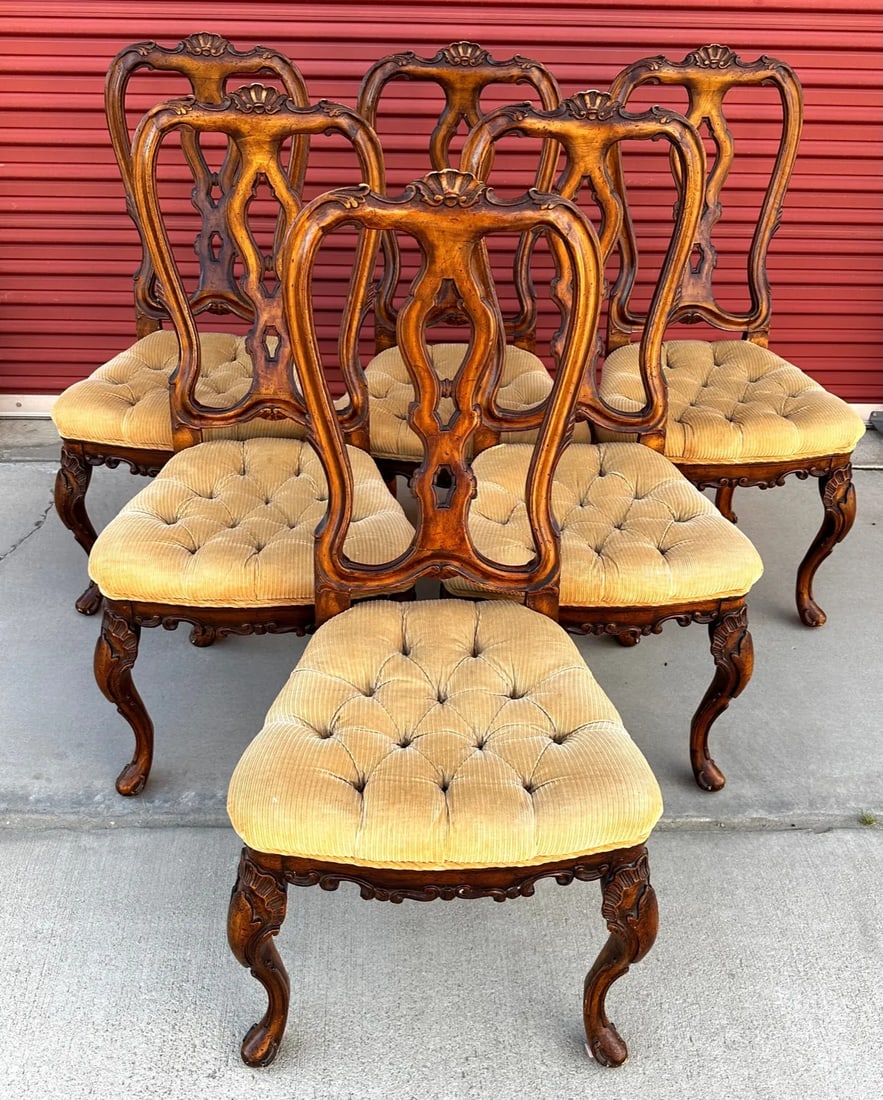 Antique Set of 6 George II Style Dining Chairs - 2