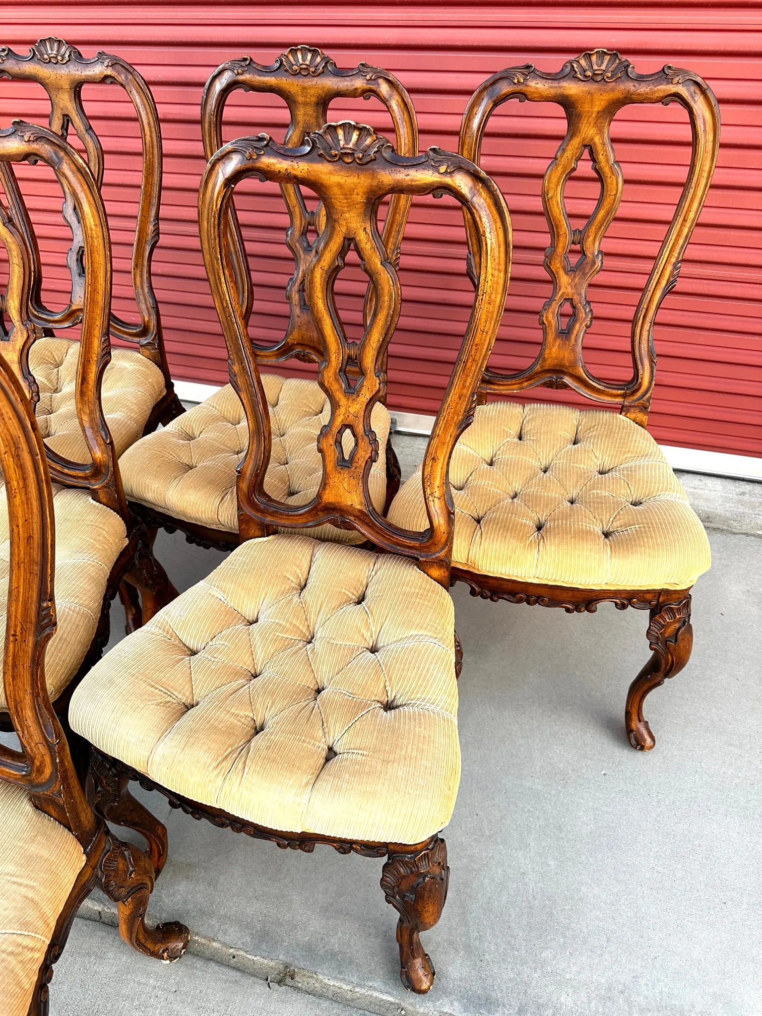 Antique Set of 6 George II Style Dining Chairs - 9
