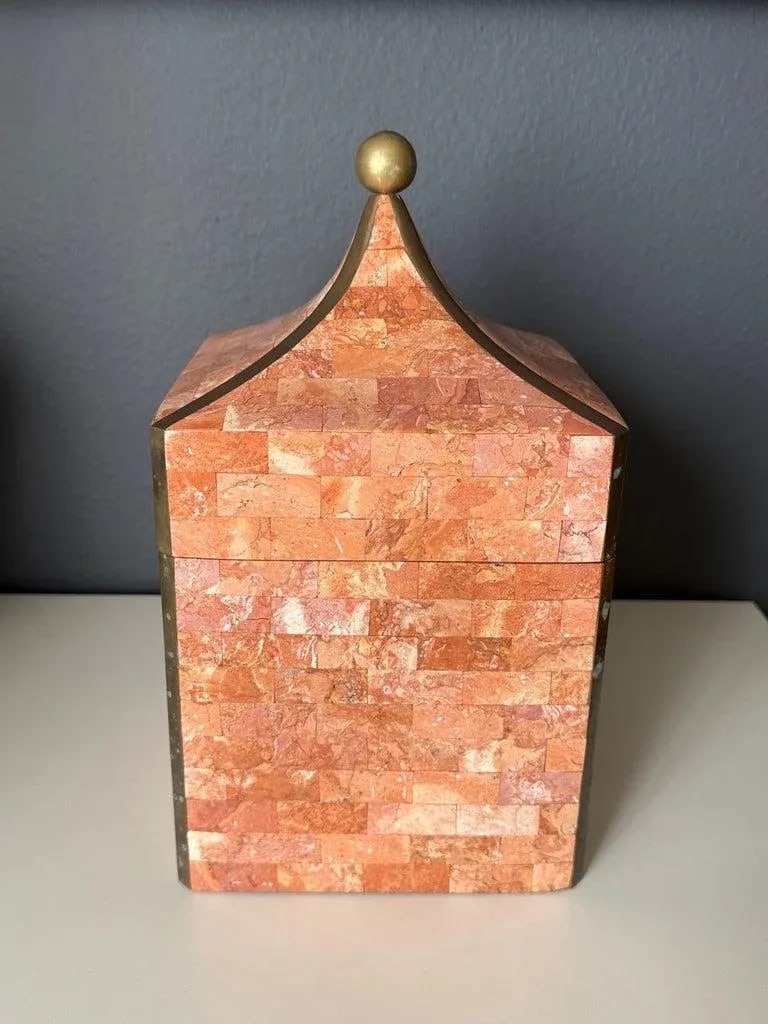 1980s Tessellated Stone Box Attributed to Maitland Smith - 2