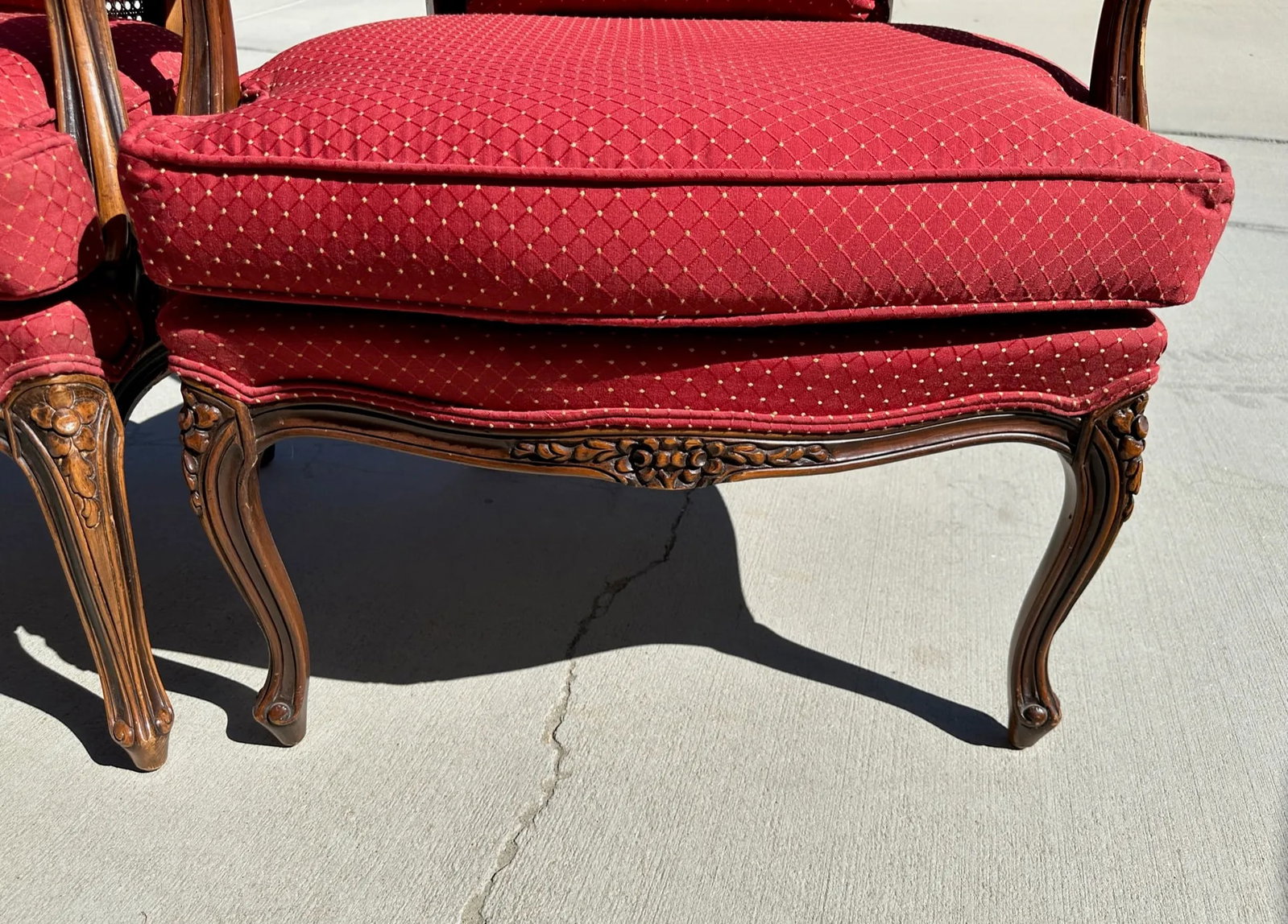 Antique French Louis XV Cane Back Berger's Chairs-A Pair - 9