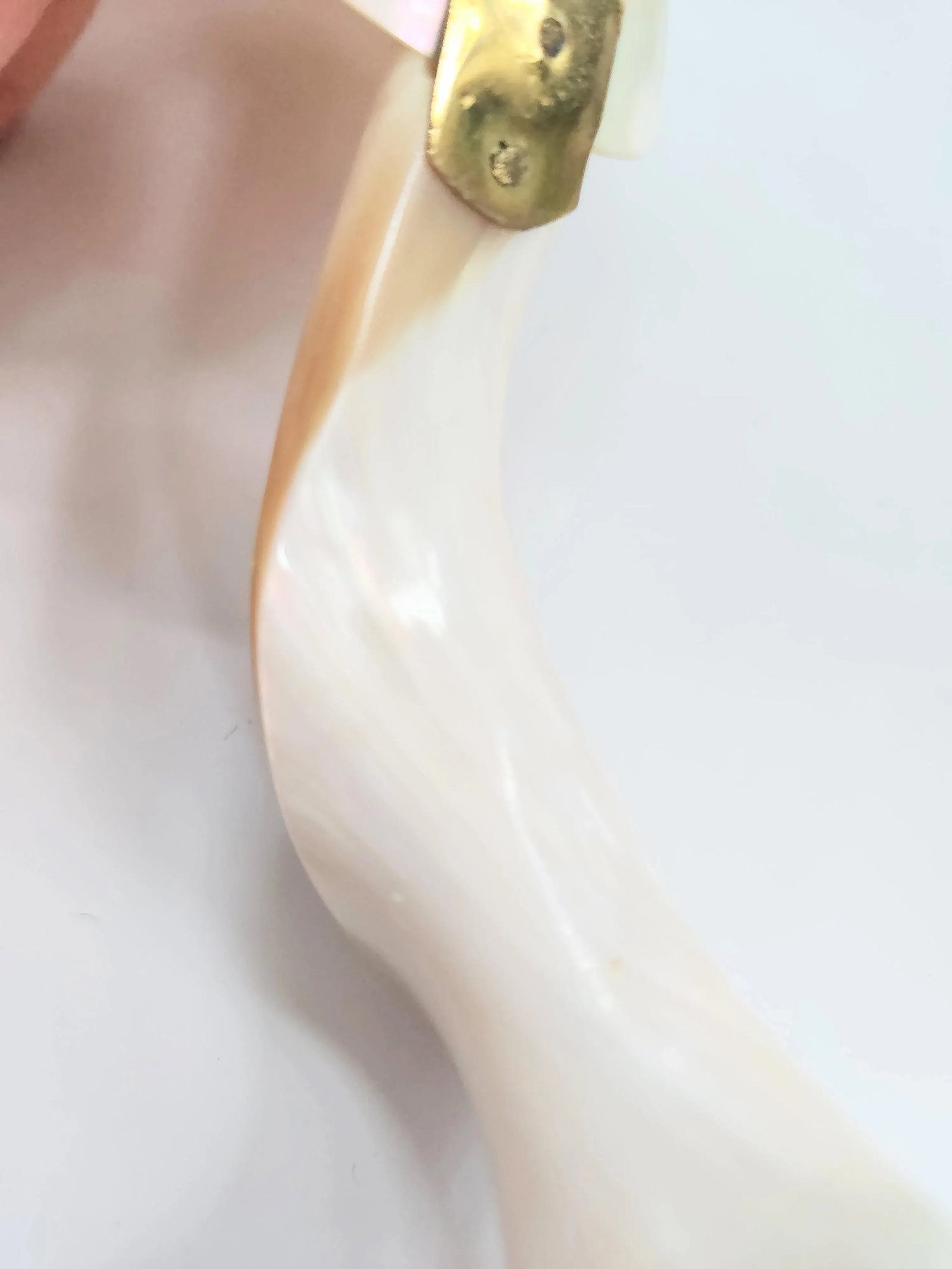 1970s Mother-Of-Pearl Organic Sculptural Sea Shell Serving Spoon - 11