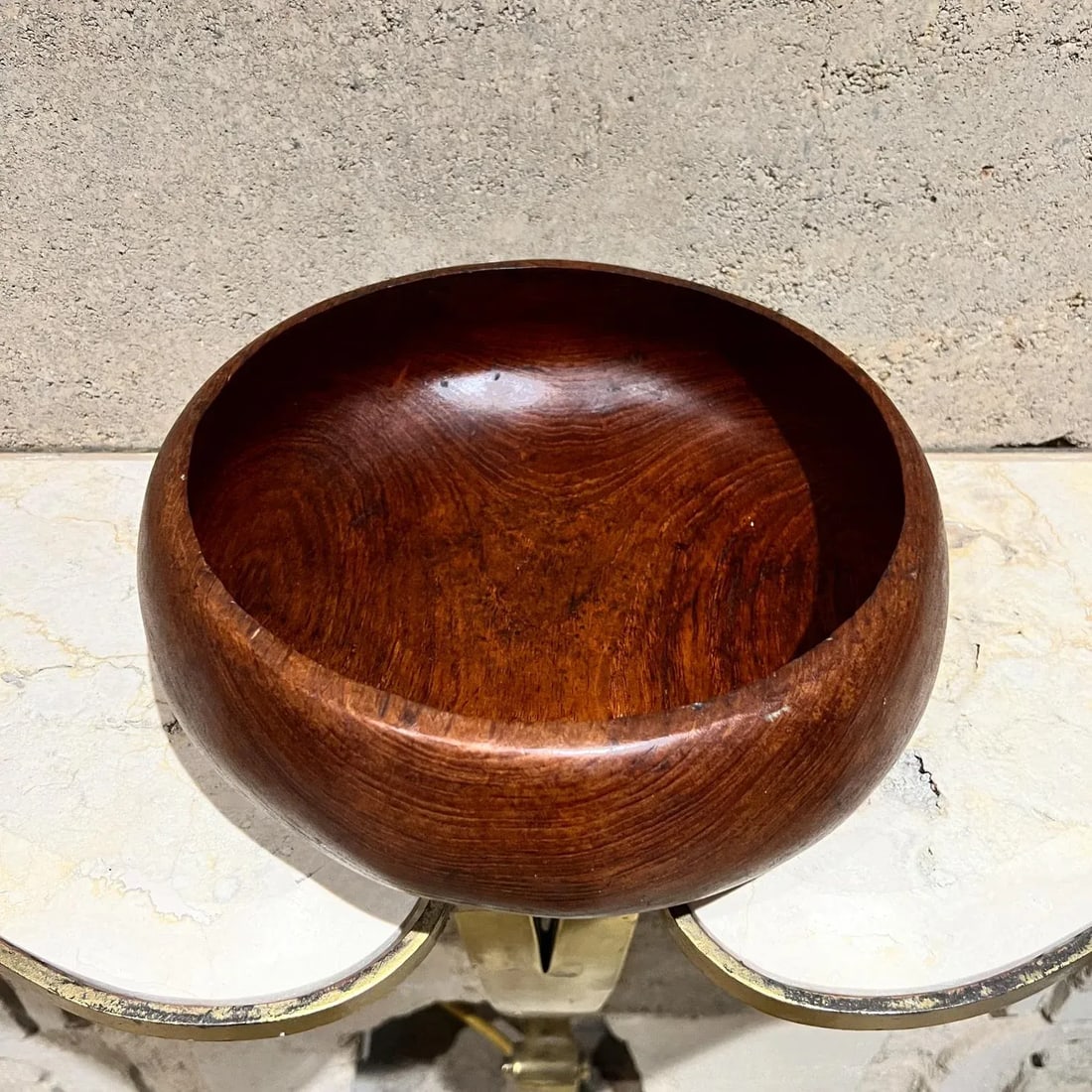 1960s Solid Teak Bowl Scandinavian Modern - 4
