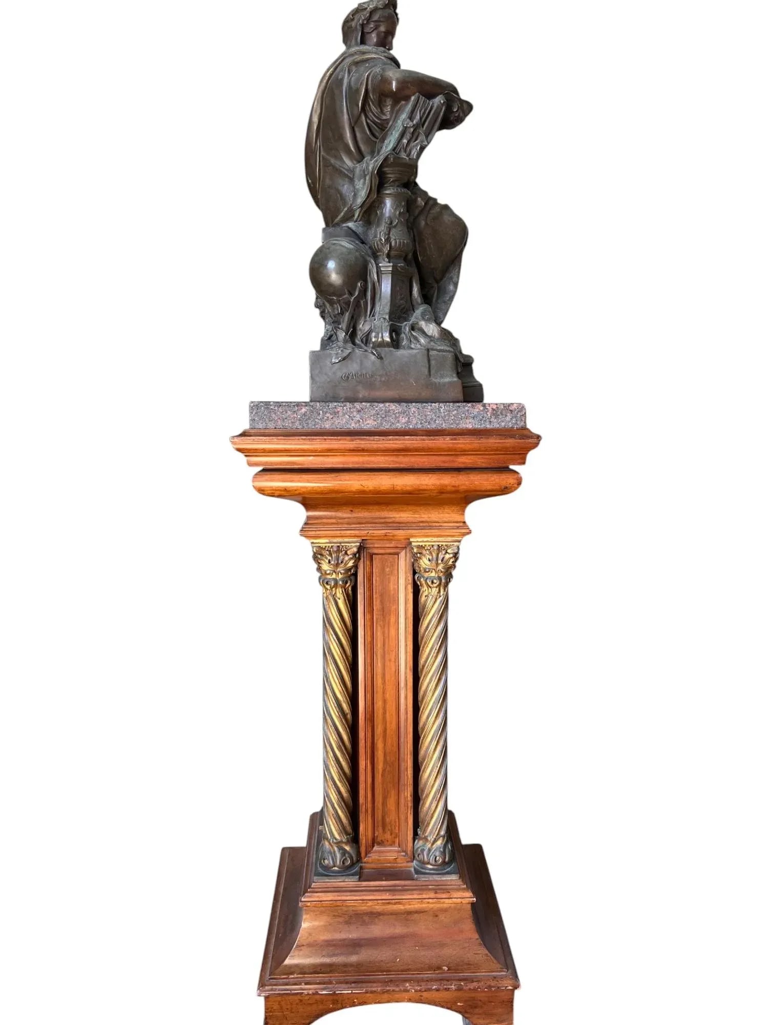 French Bronze With Original Gallery Pedestal by Gustav Frédéric Michel, 1896 - 10