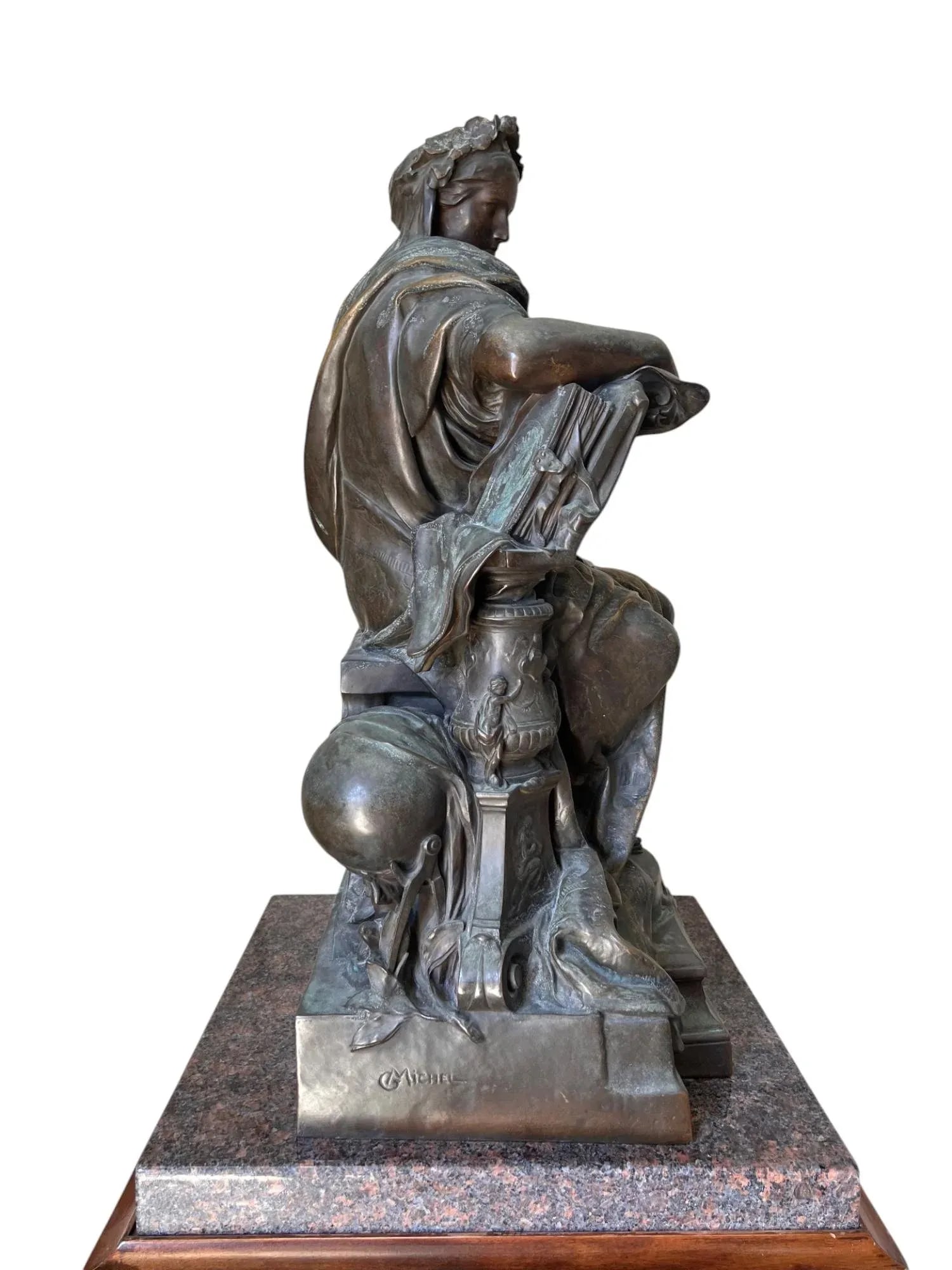 French Bronze With Original Gallery Pedestal by Gustav Frédéric Michel, 1896 - 3