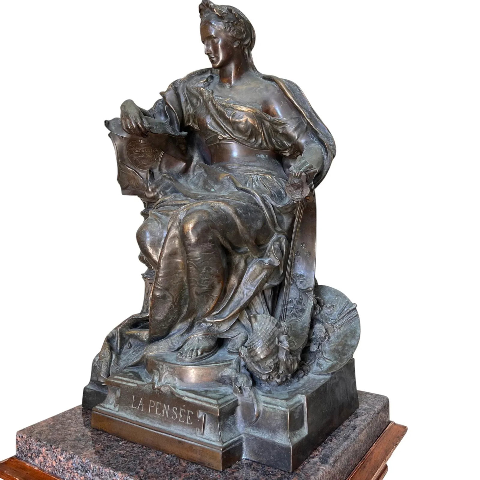French Bronze With Original Gallery Pedestal by Gustav Frédéric Michel, 1896 - 4