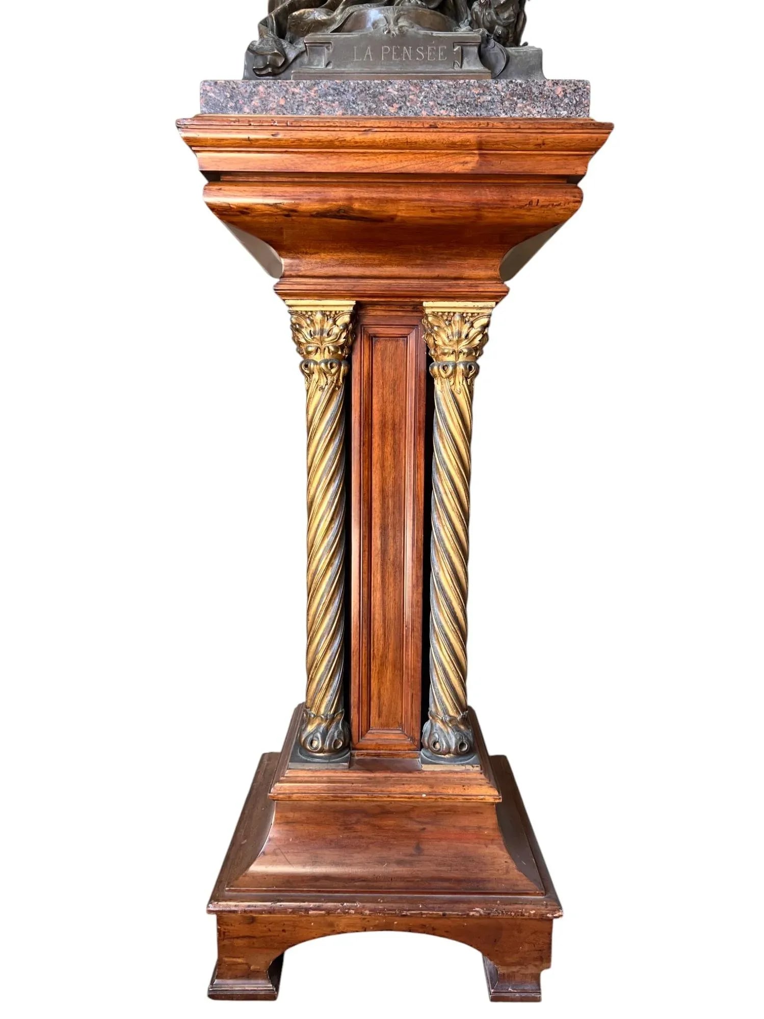 French Bronze With Original Gallery Pedestal by Gustav Frédéric Michel, 1896 - 6