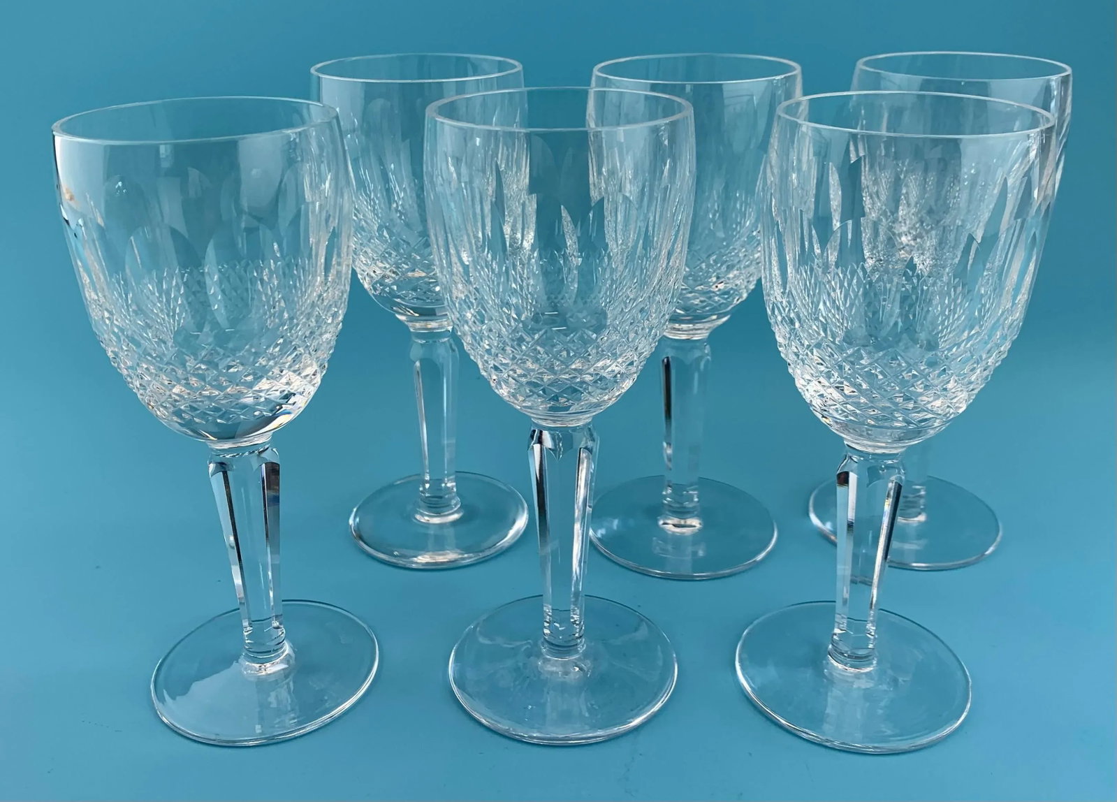 1980s Vintage Waterford Colleen Crystal Wine Glass: Set of 6 - 3
