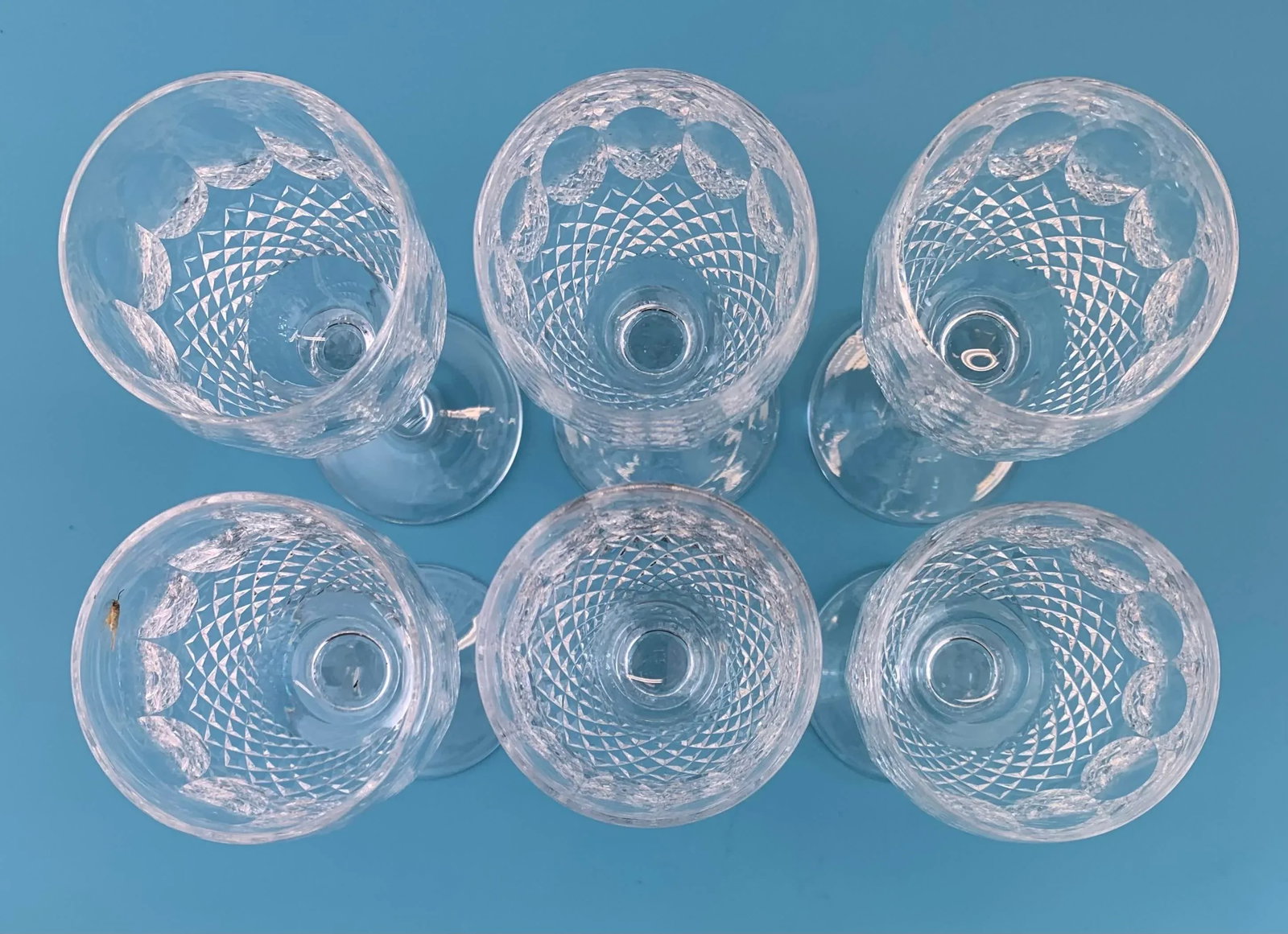 1980s Vintage Waterford Colleen Crystal Wine Glass: Set of 6 - 8